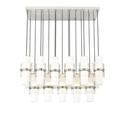 Cayden 17 Light Linear Chandelier Brushed Nickel