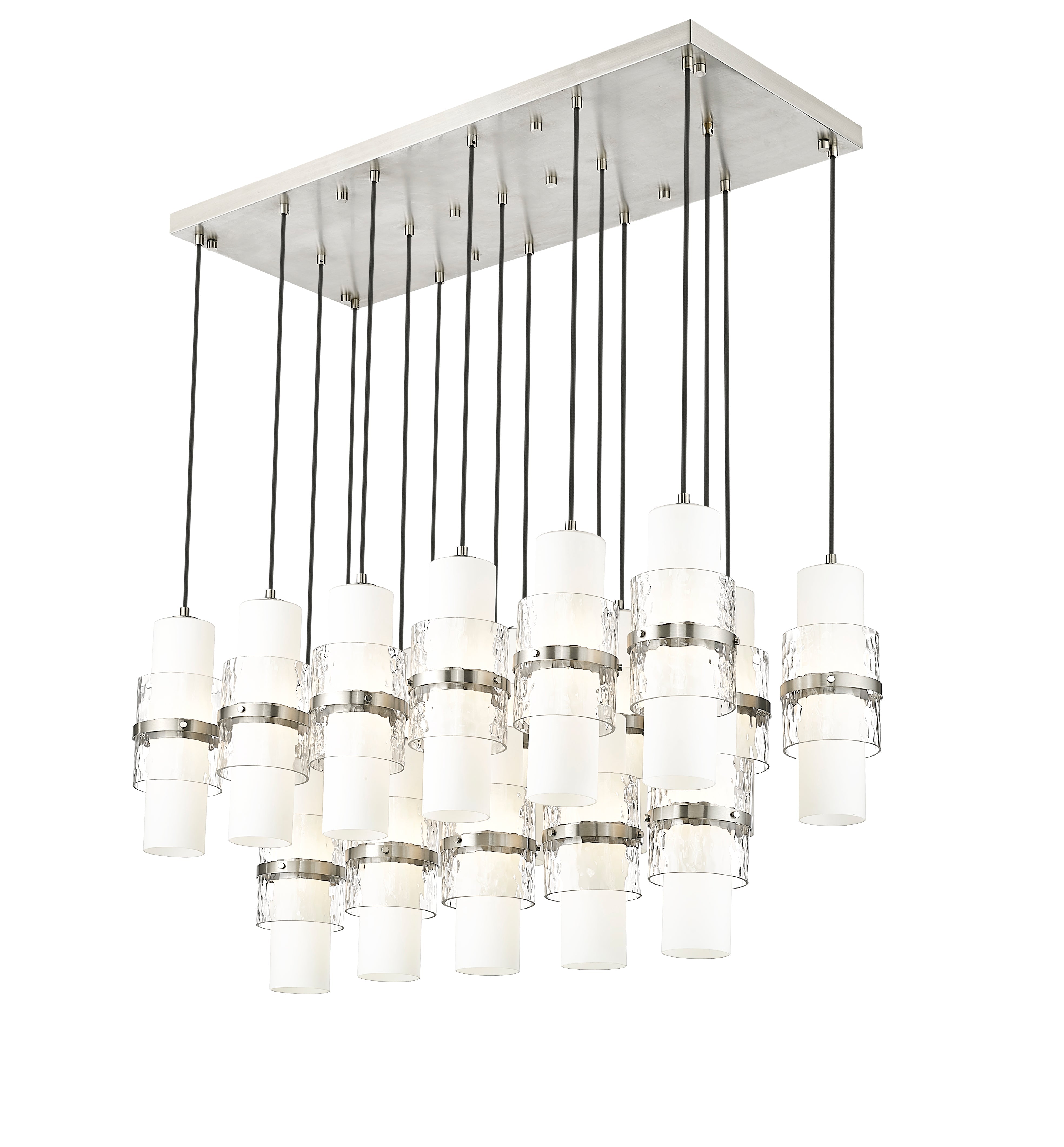 Cayden 17 Light Linear Chandelier Brushed Nickel