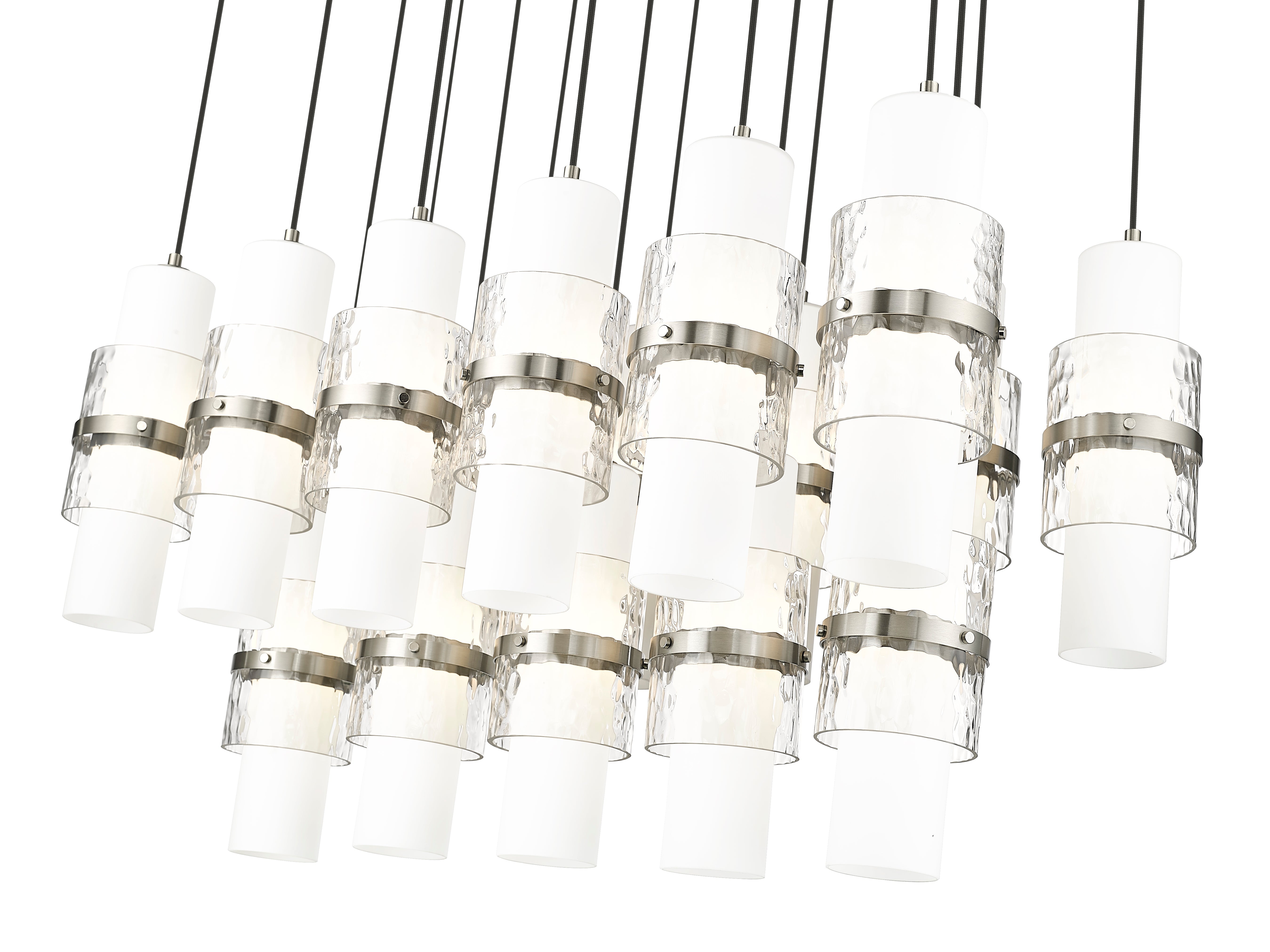 Cayden 17 Light Linear Chandelier Brushed Nickel