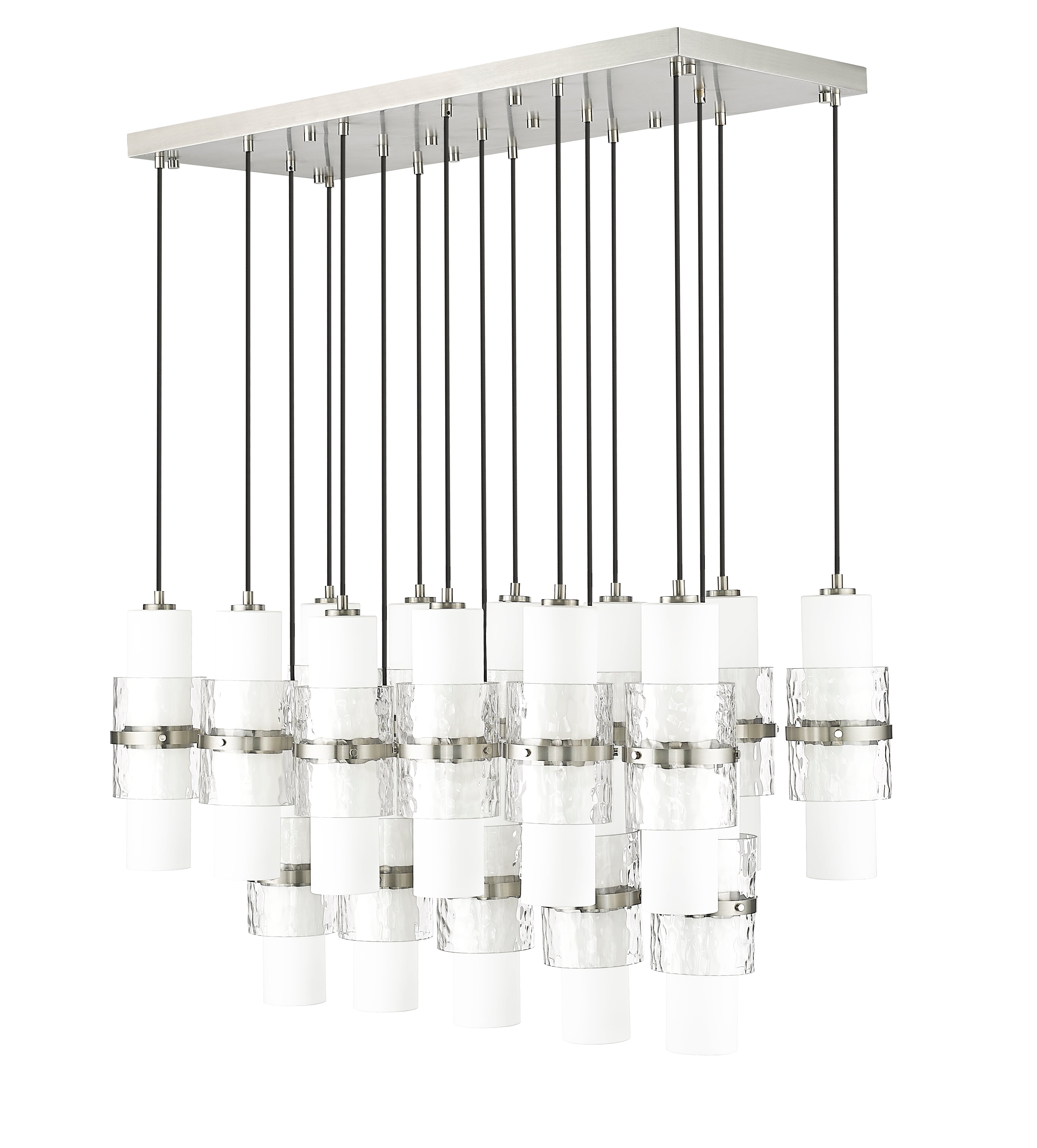 Cayden 17 Light Linear Chandelier Brushed Nickel