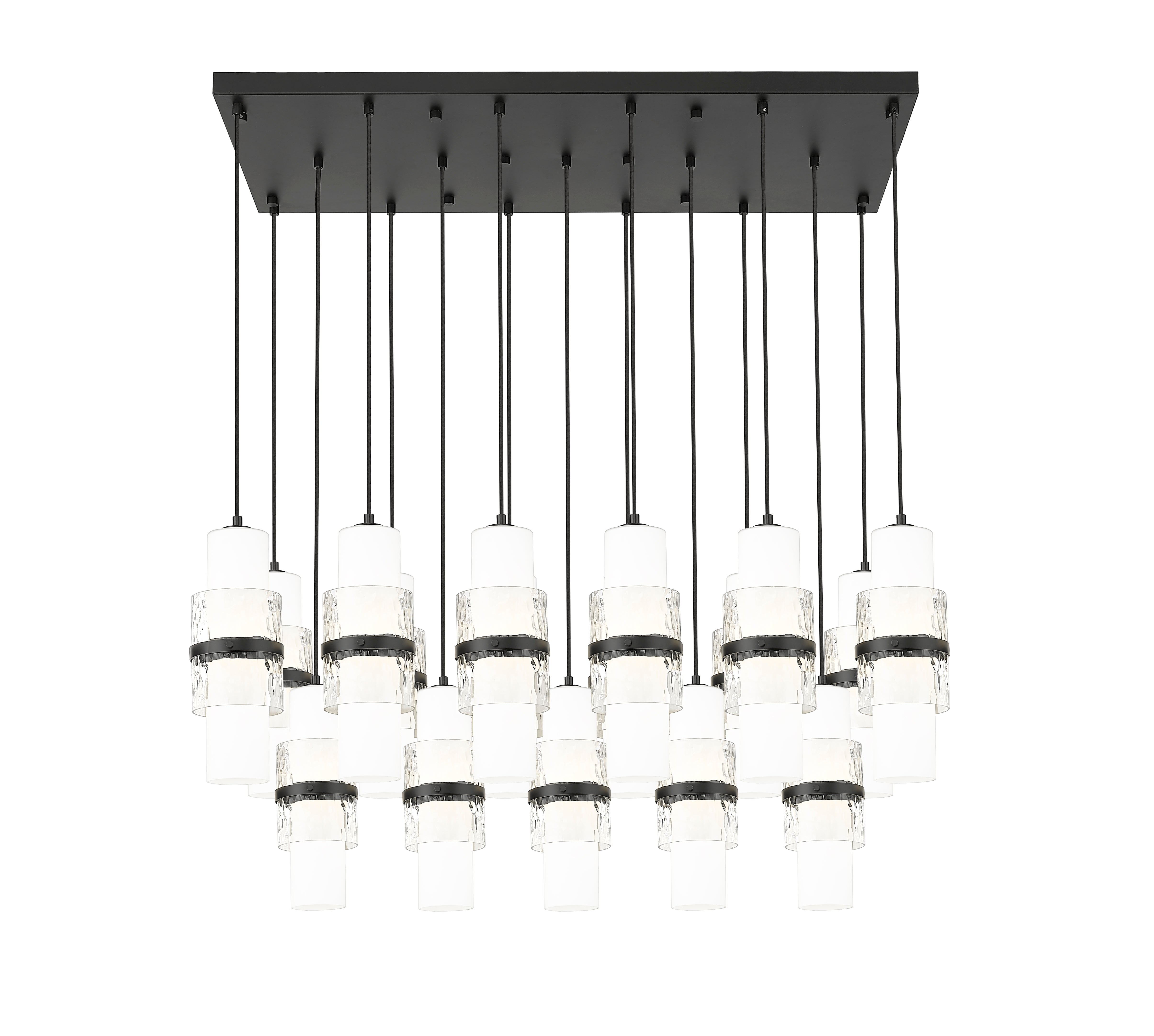 Cayden 17 Light Linear Chandelier Matte Black