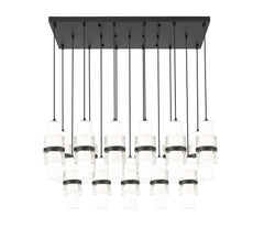 Cayden 17 Light Linear Chandelier Matte Black