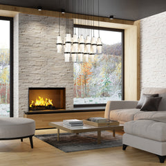 Cayden 17 Light Linear Chandelier Matte Black
