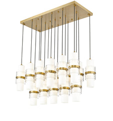 Cayden 17 Light Linear Chandelier Modern Gold