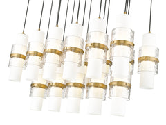 Cayden 17 Light Linear Chandelier Modern Gold