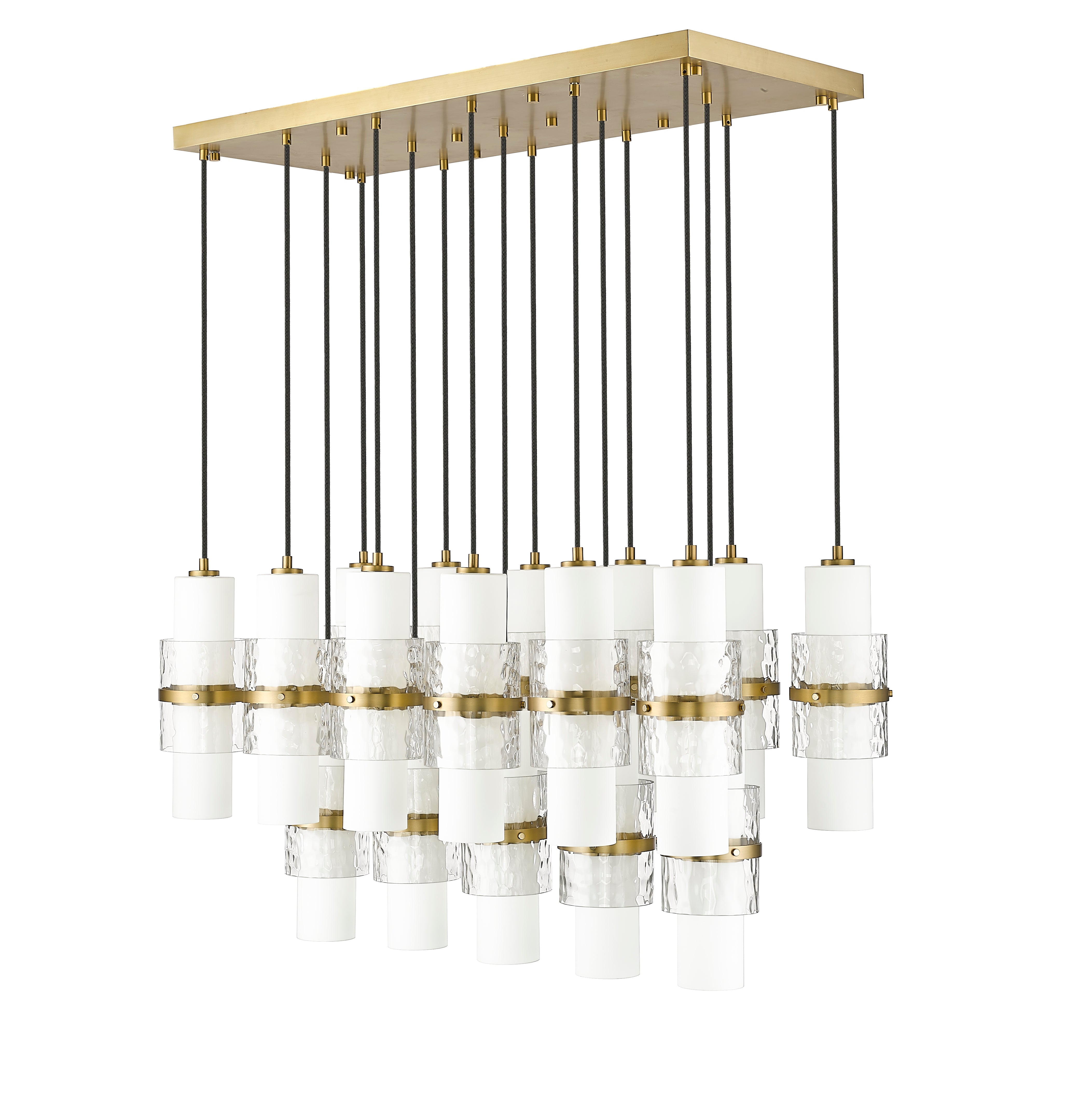 Cayden 17 Light Linear Chandelier Modern Gold