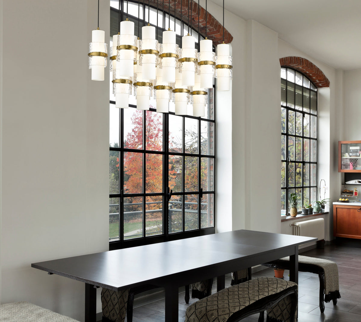Cayden 17 Light Linear Chandelier Modern Gold