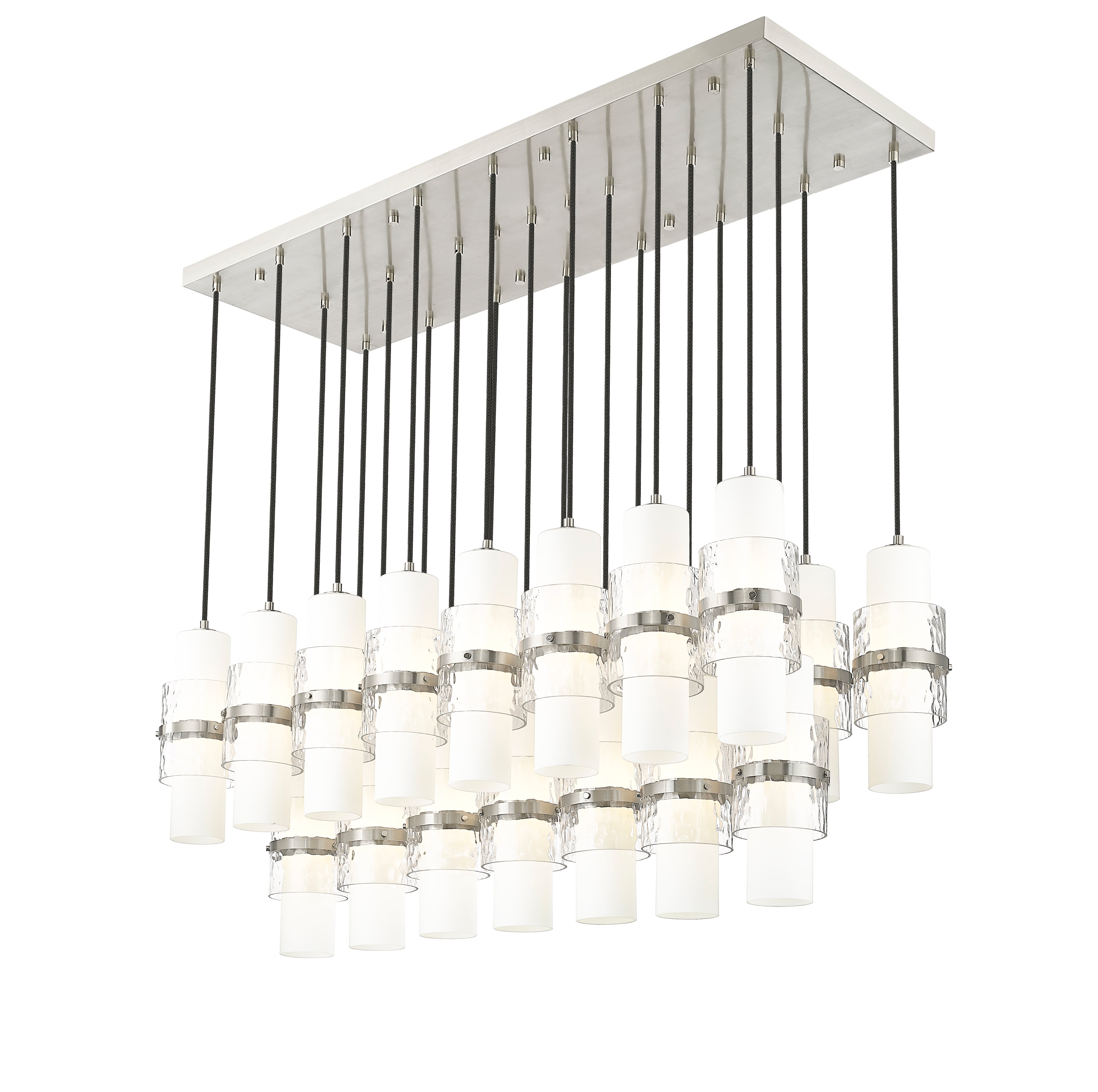 Cayden 23 Light Linear Chandelier Brushed Nickel