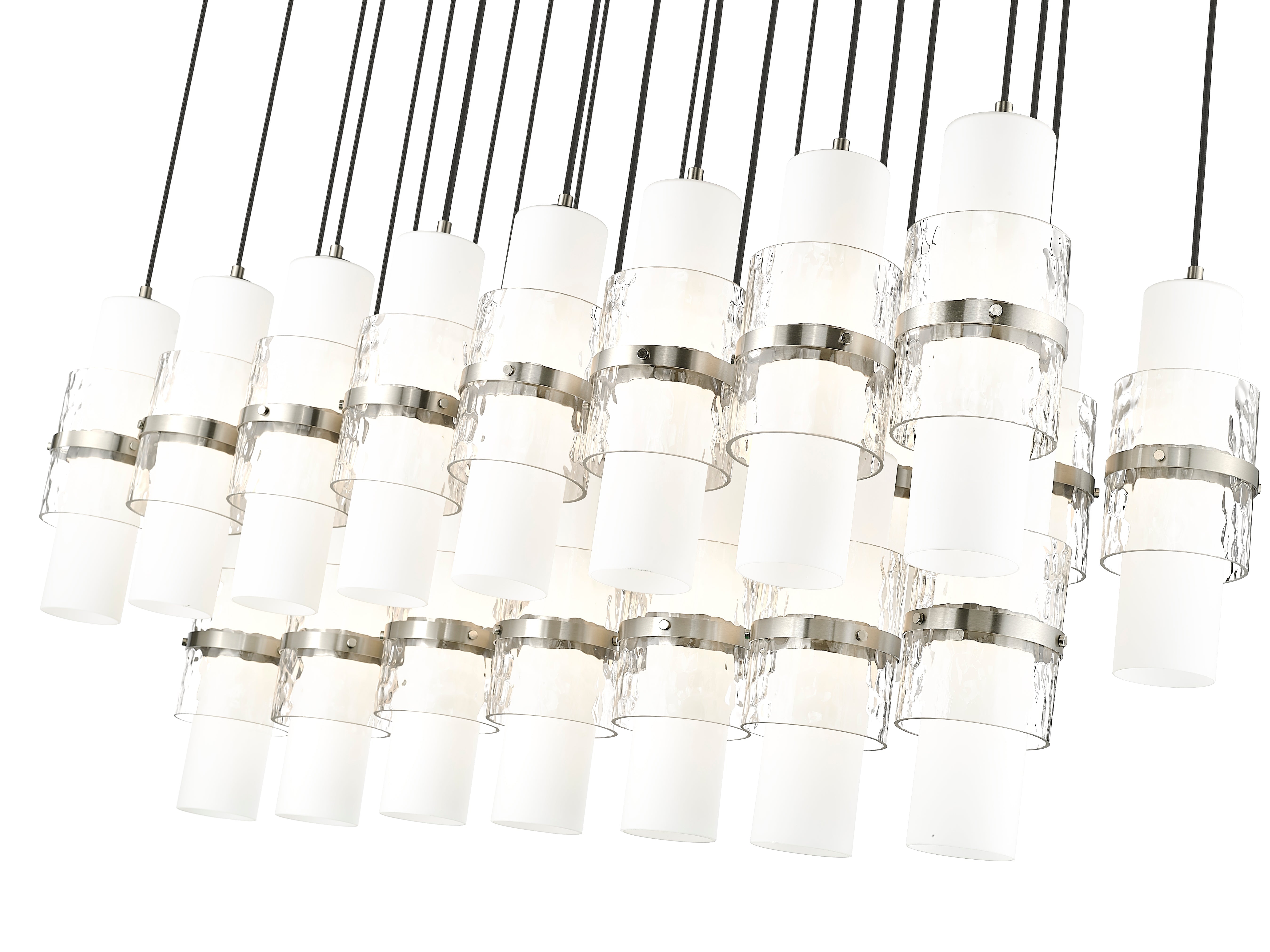 Cayden 23 Light Linear Chandelier Brushed Nickel