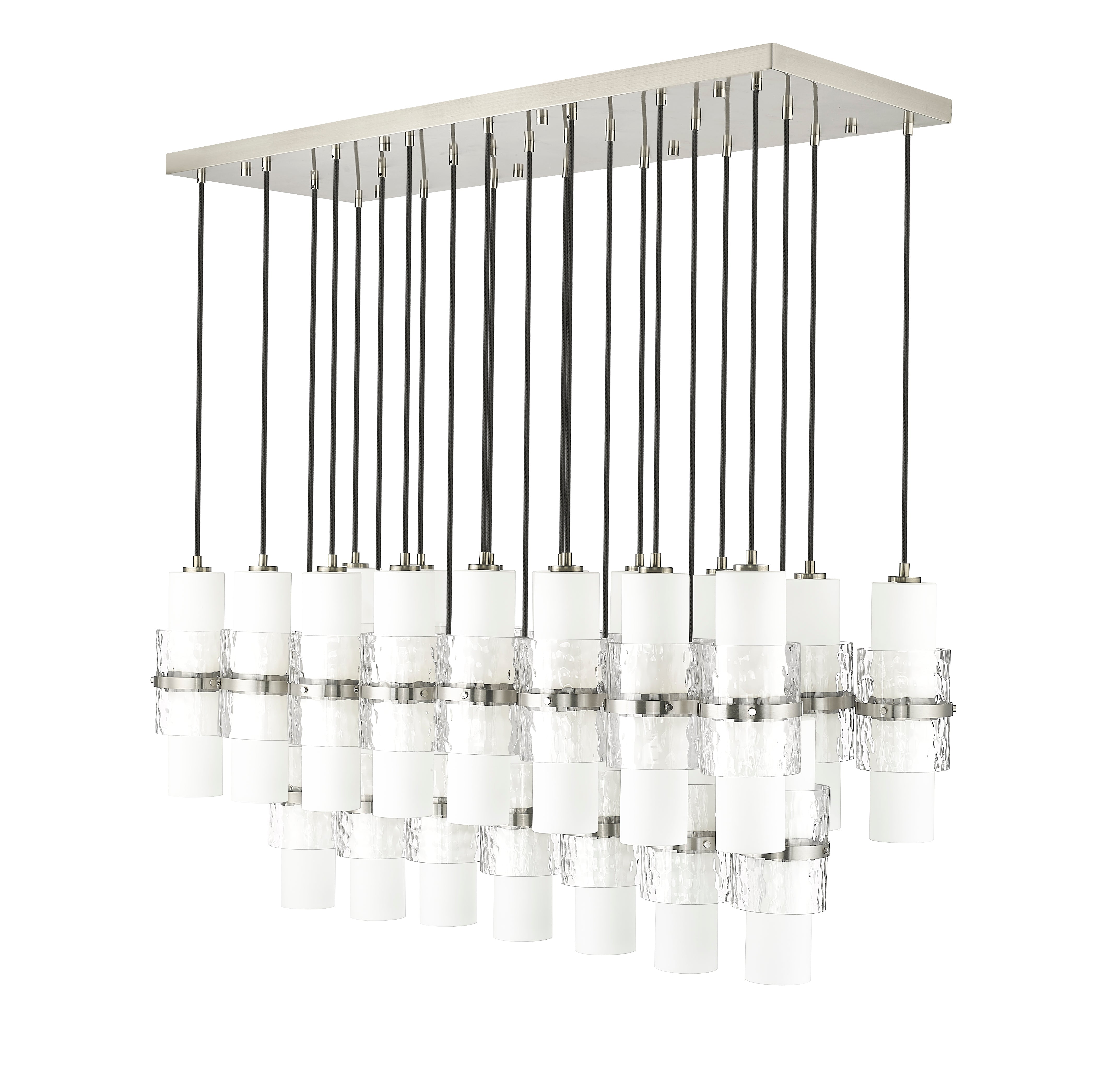 Cayden 23 Light Linear Chandelier Brushed Nickel