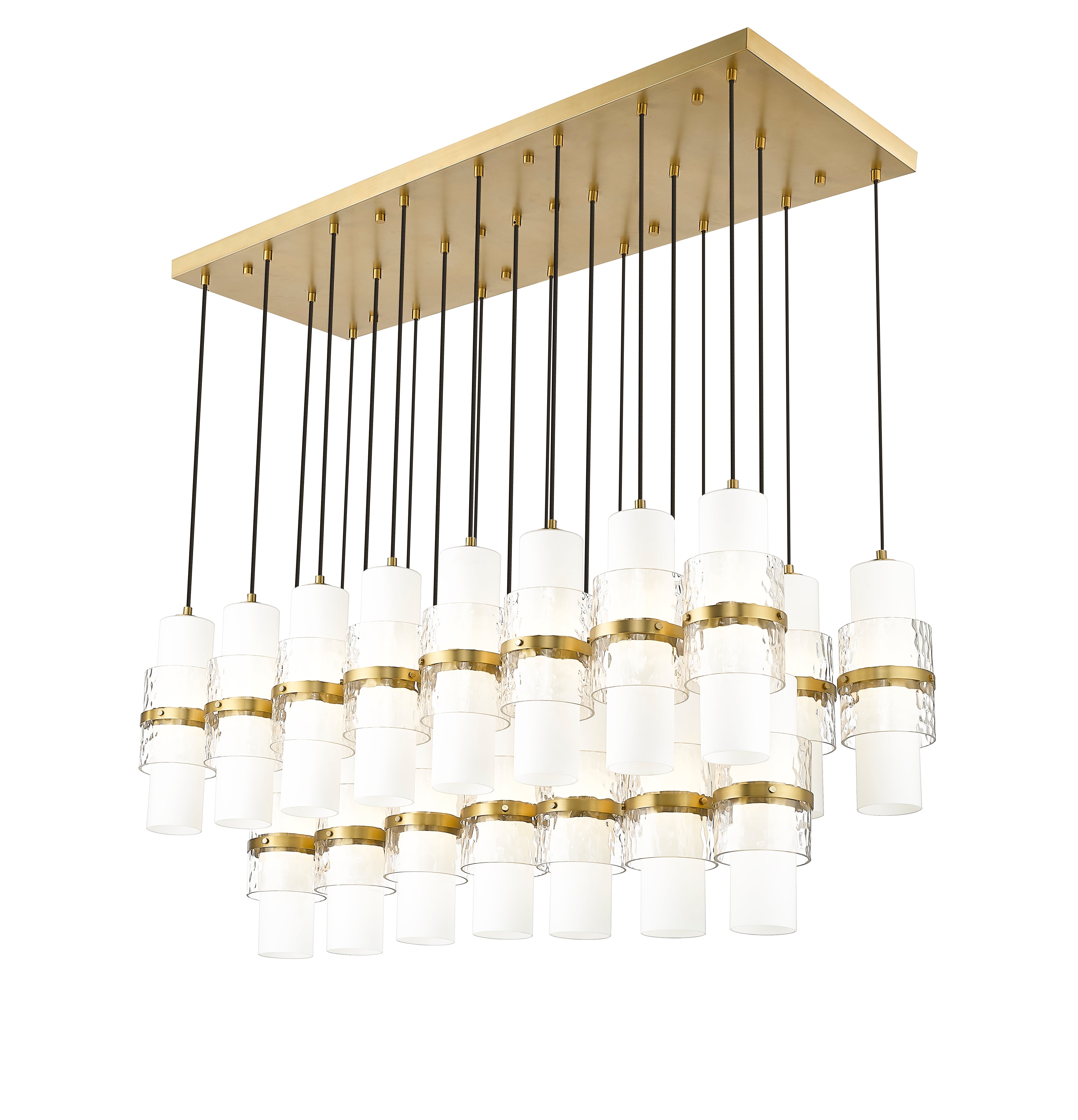 Cayden 23 Light Linear Chandelier Modern Gold