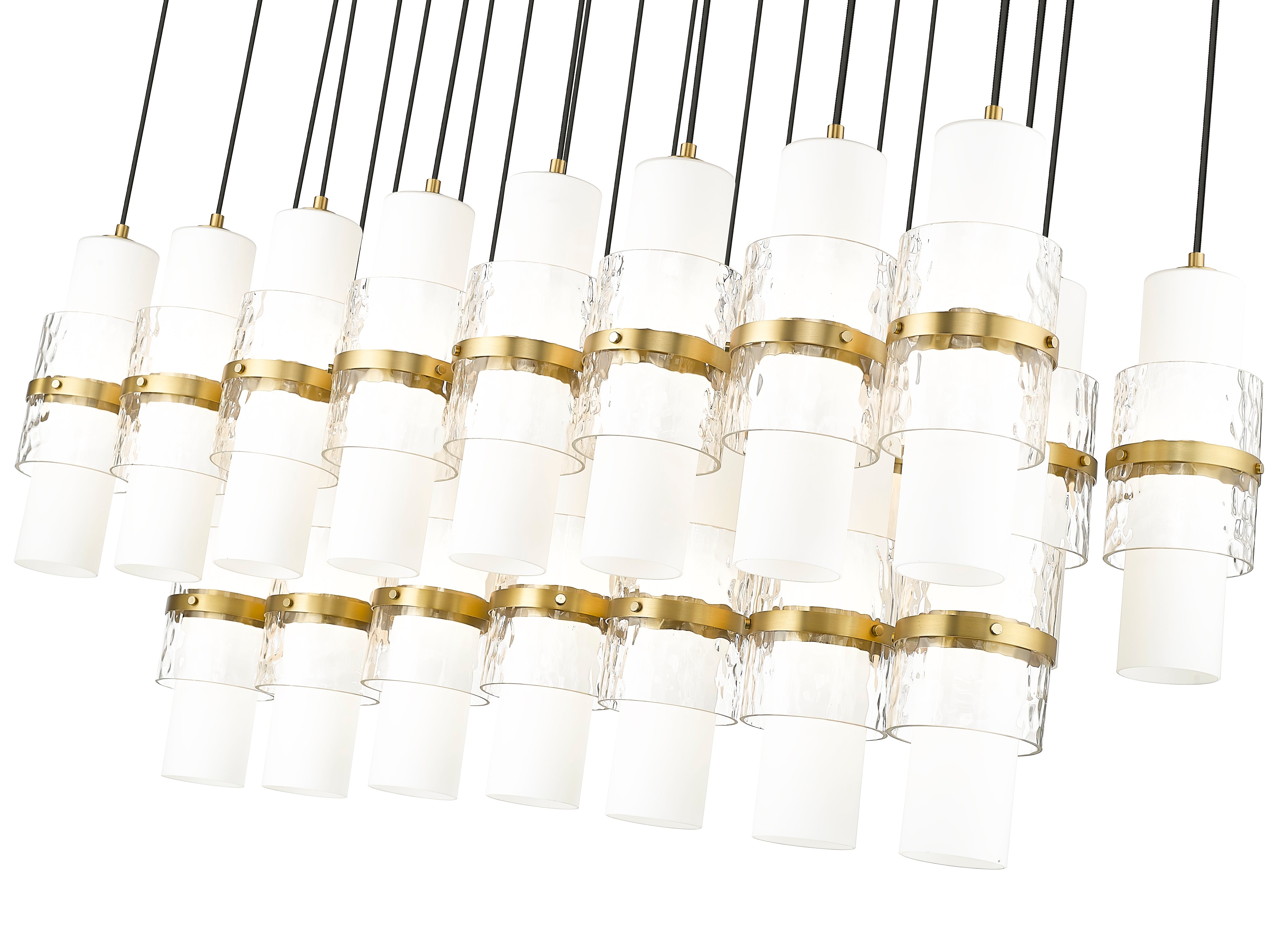 Cayden 23 Light Linear Chandelier Modern Gold