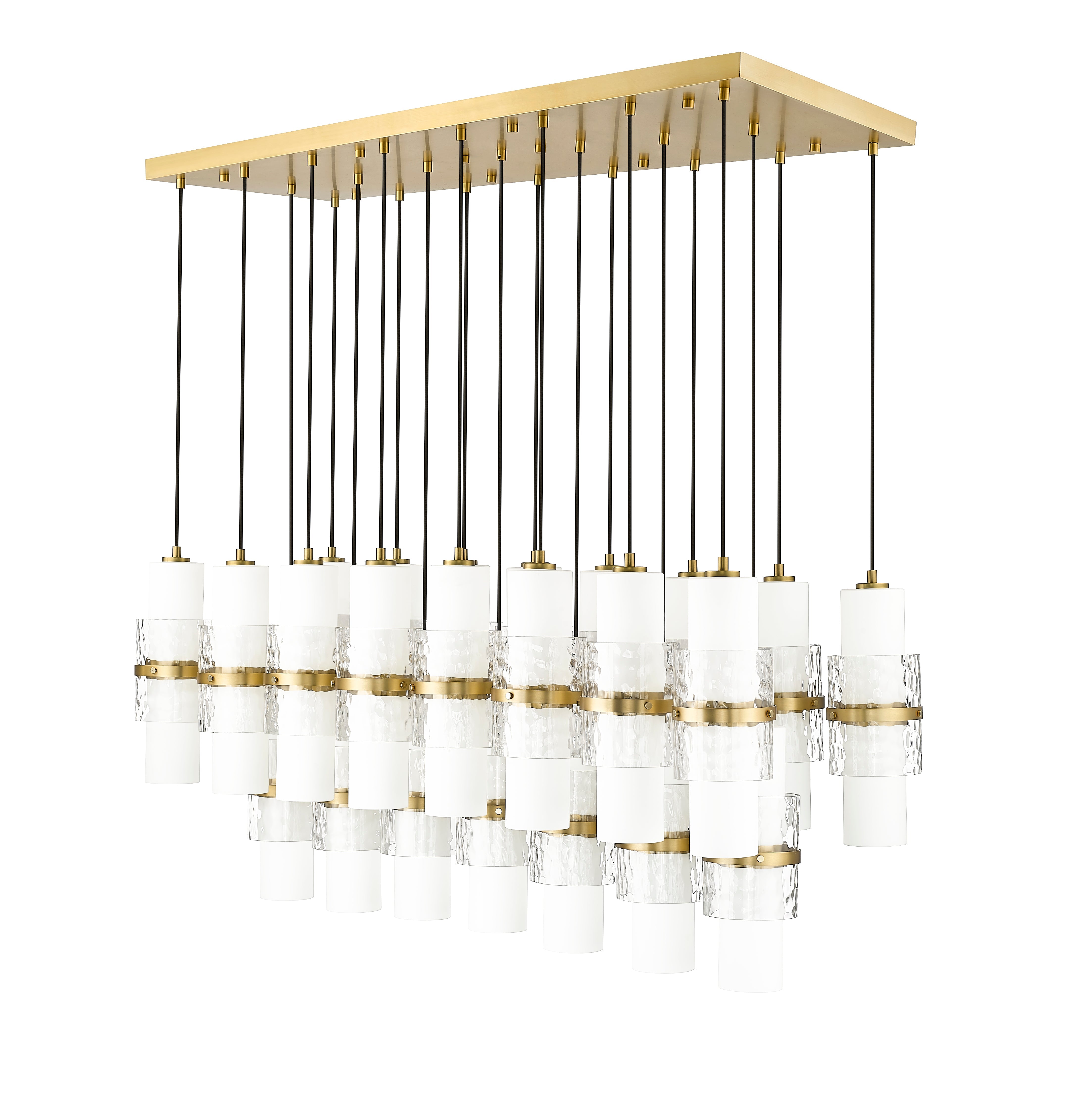 Cayden 23 Light Linear Chandelier Modern Gold