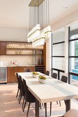 Cayden 23 Light Linear Chandelier Modern Gold
