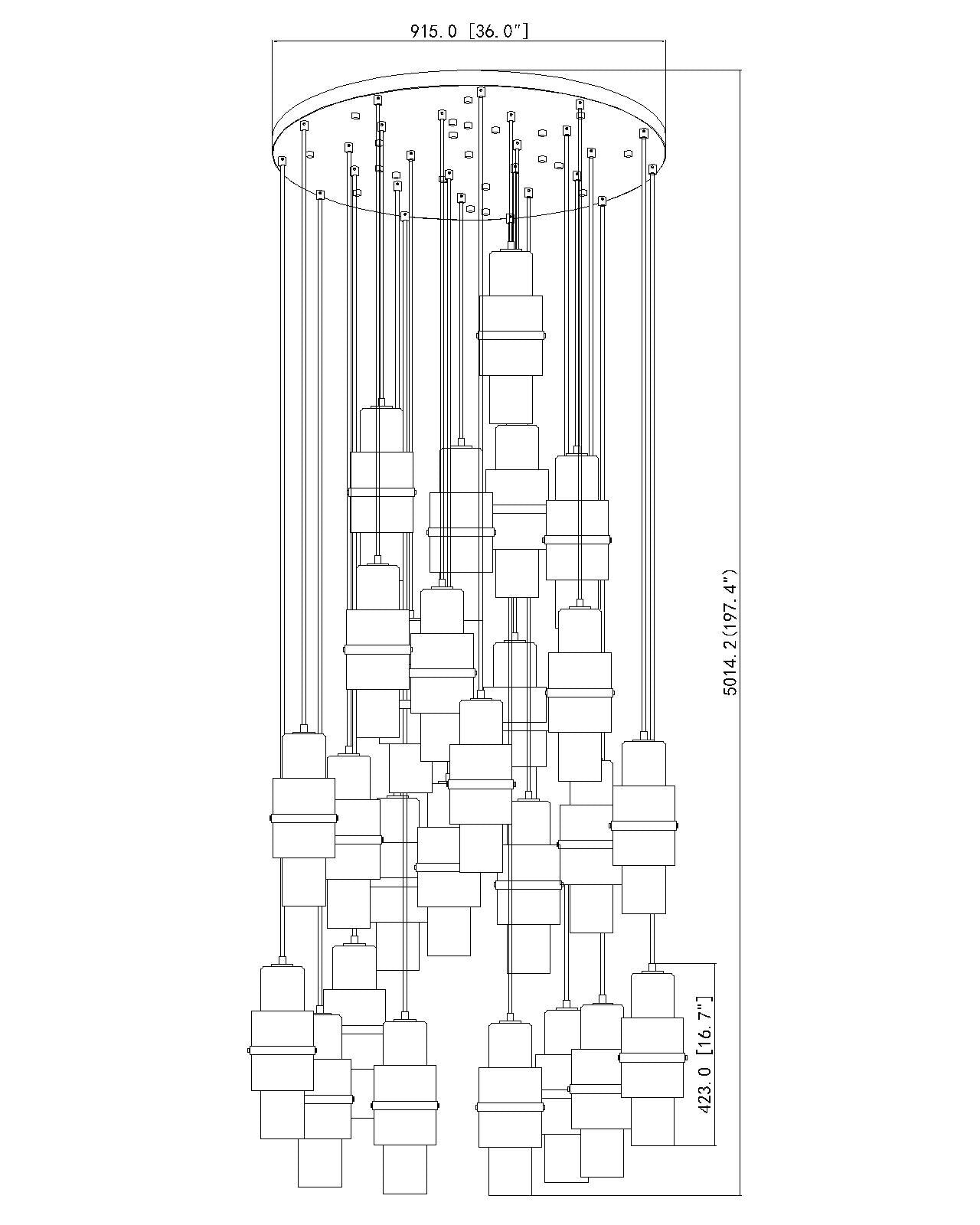 Cayden 27 Light Chandelier Brushed Nickel