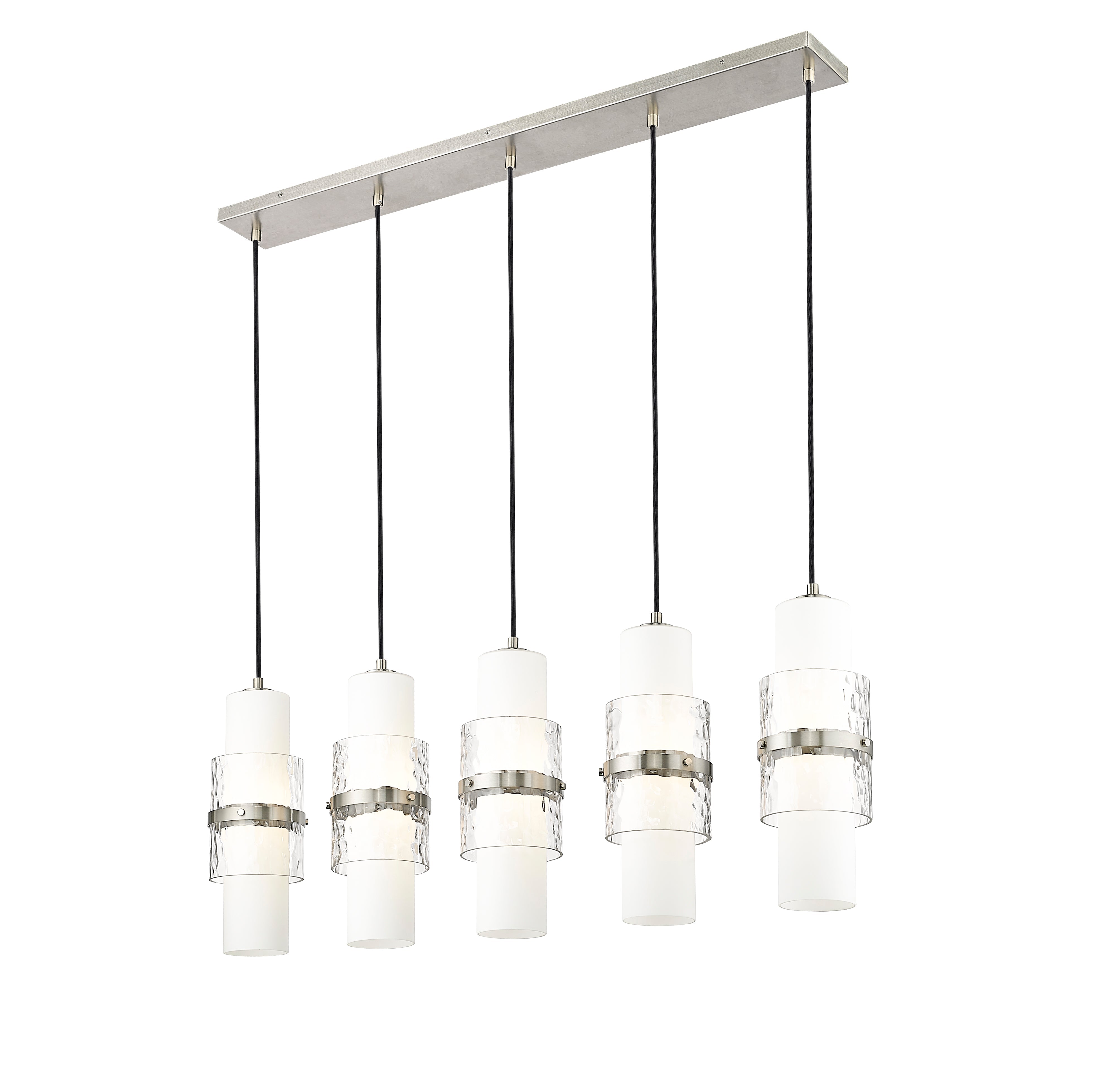 Cayden 5 Light Linear Chandelier Brushed Nickel