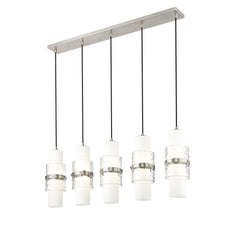 Cayden 5 Light Linear Chandelier Brushed Nickel