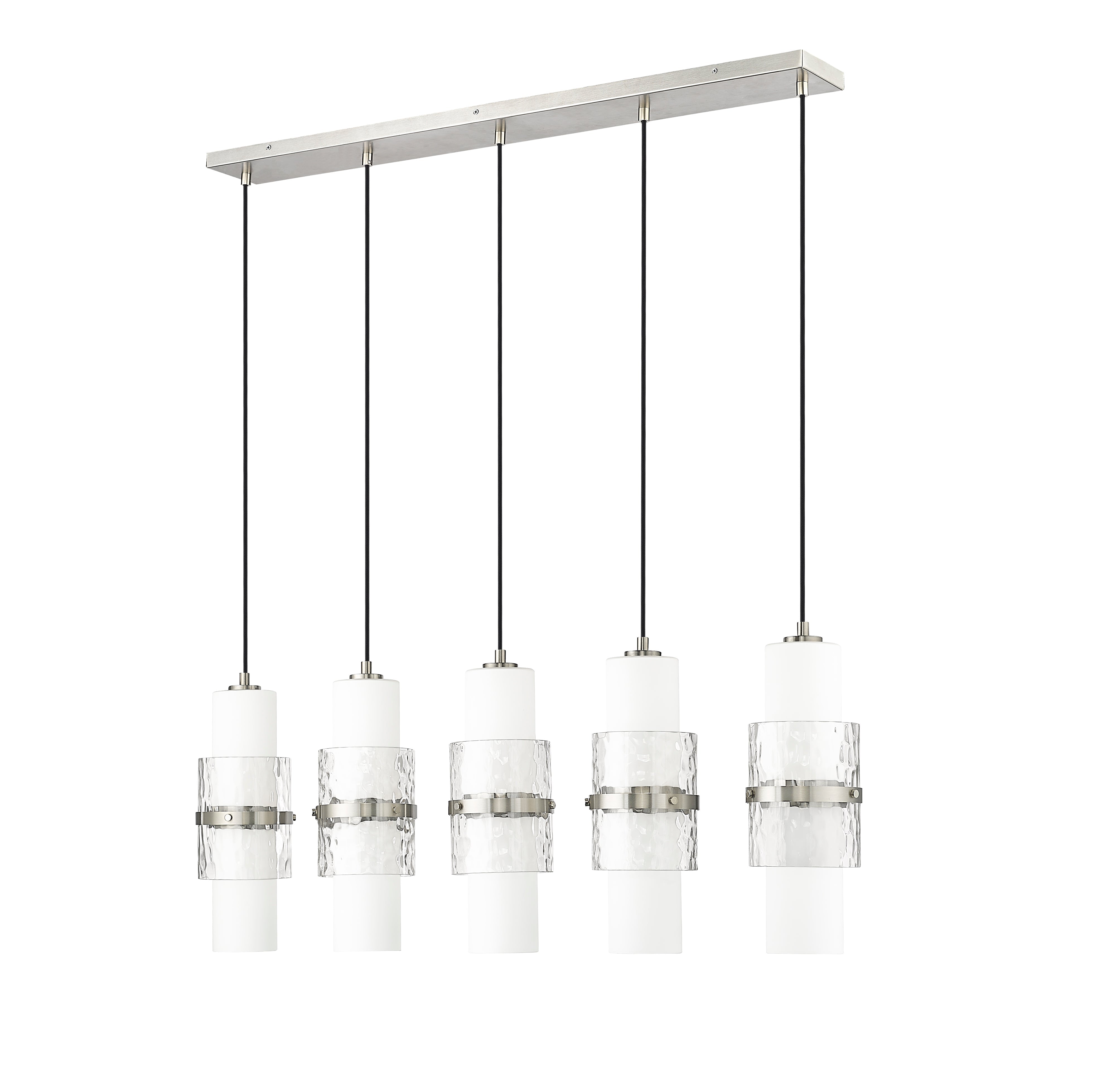 Cayden 5 Light Linear Chandelier Brushed Nickel