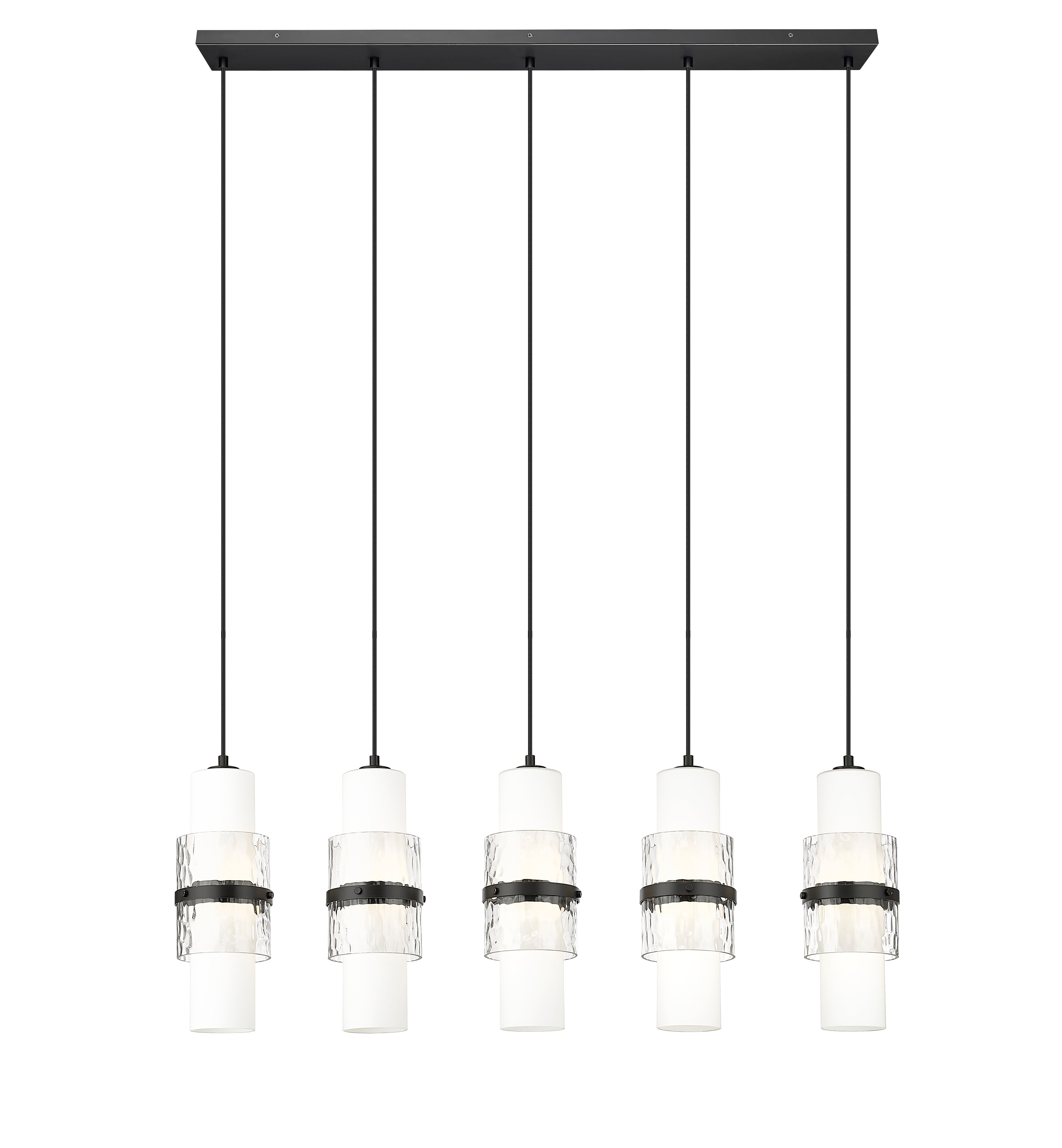 Cayden 5 Light Linear Chandelier Matte Black
