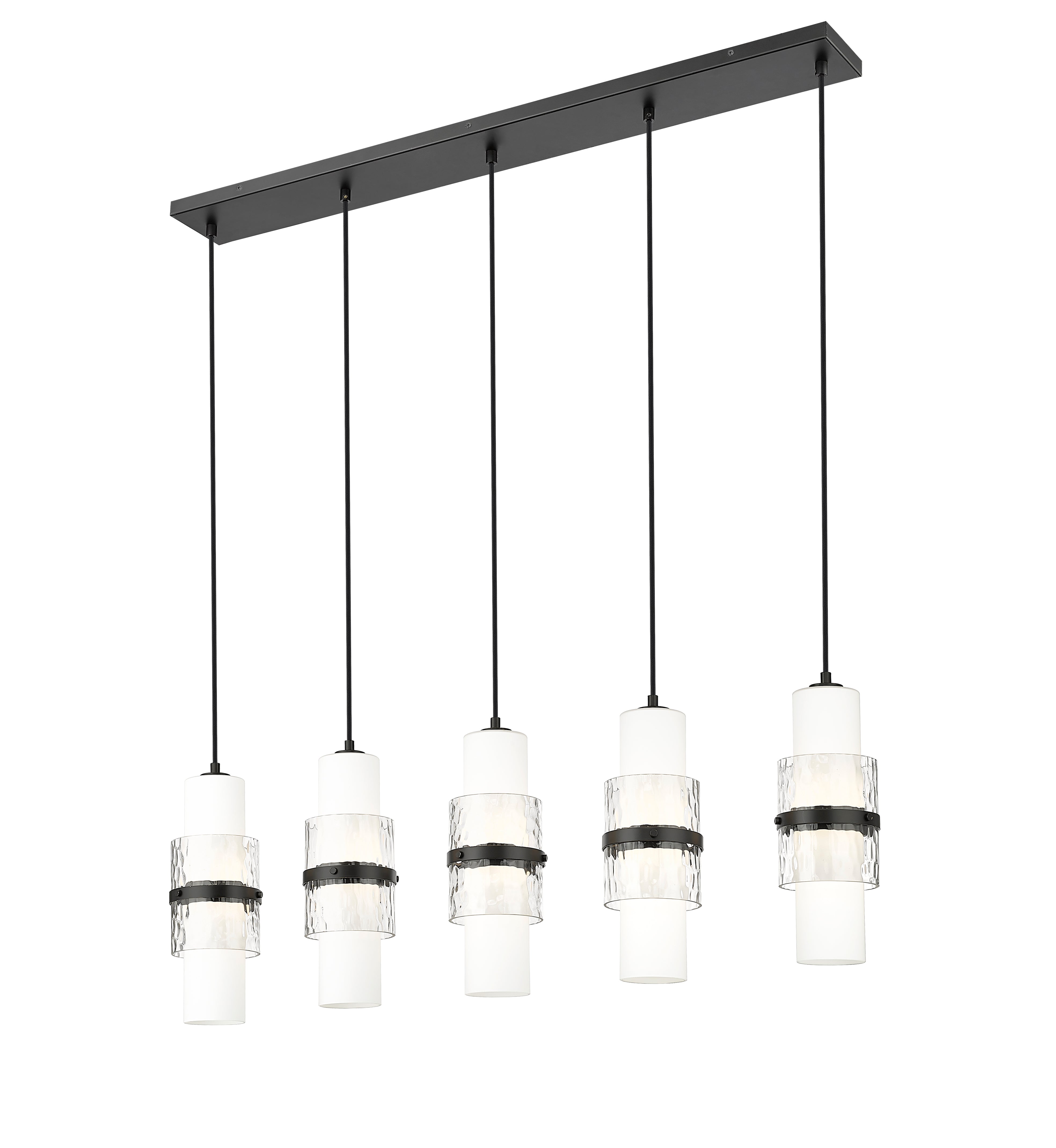 Cayden 5 Light Linear Chandelier Matte Black