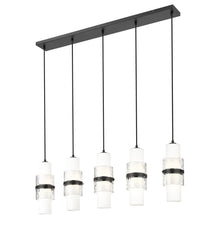 Cayden 5 Light Linear Chandelier Matte Black