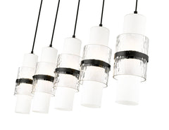 Cayden 5 Light Linear Chandelier Matte Black