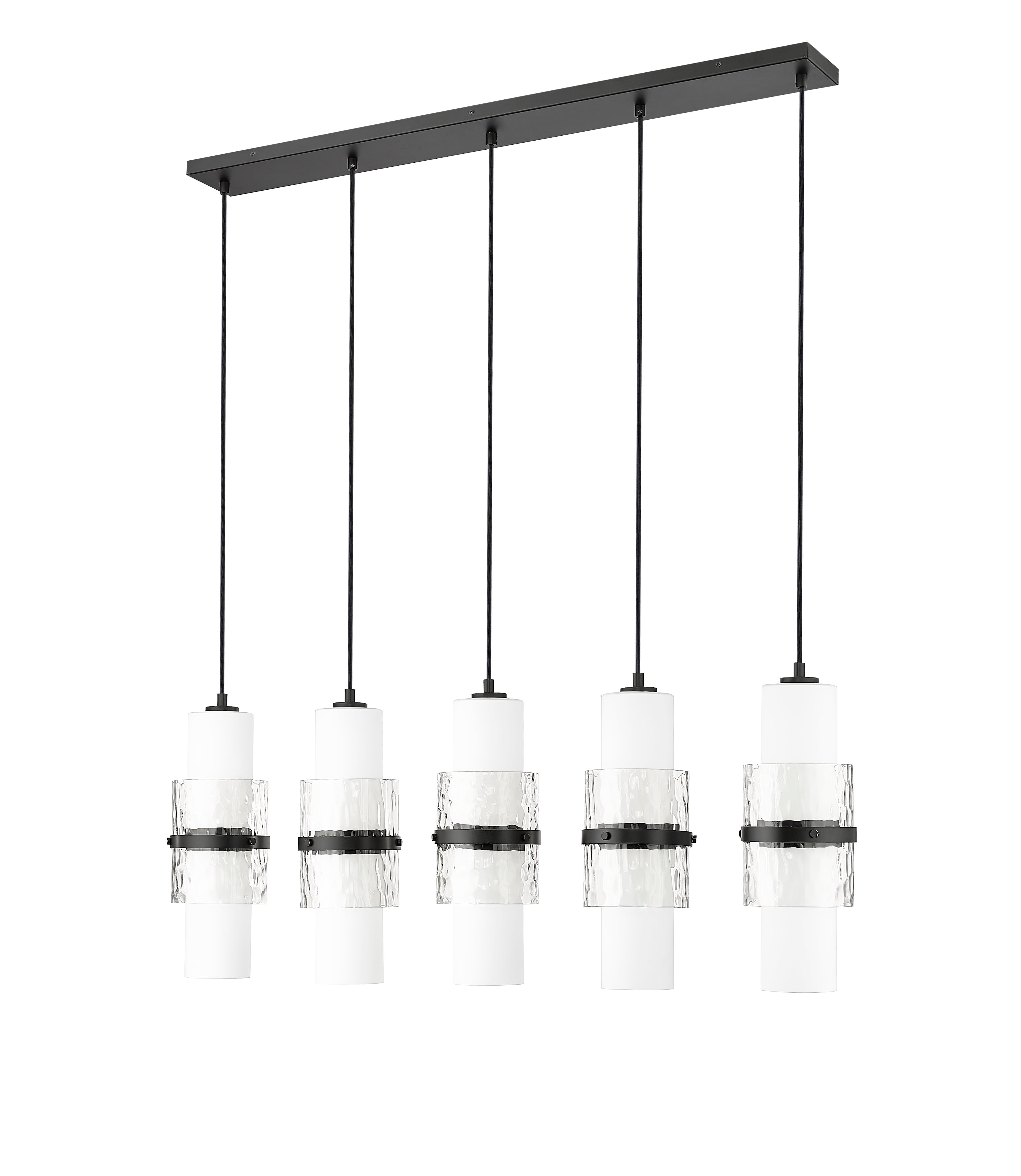 Cayden 5 Light Linear Chandelier Matte Black