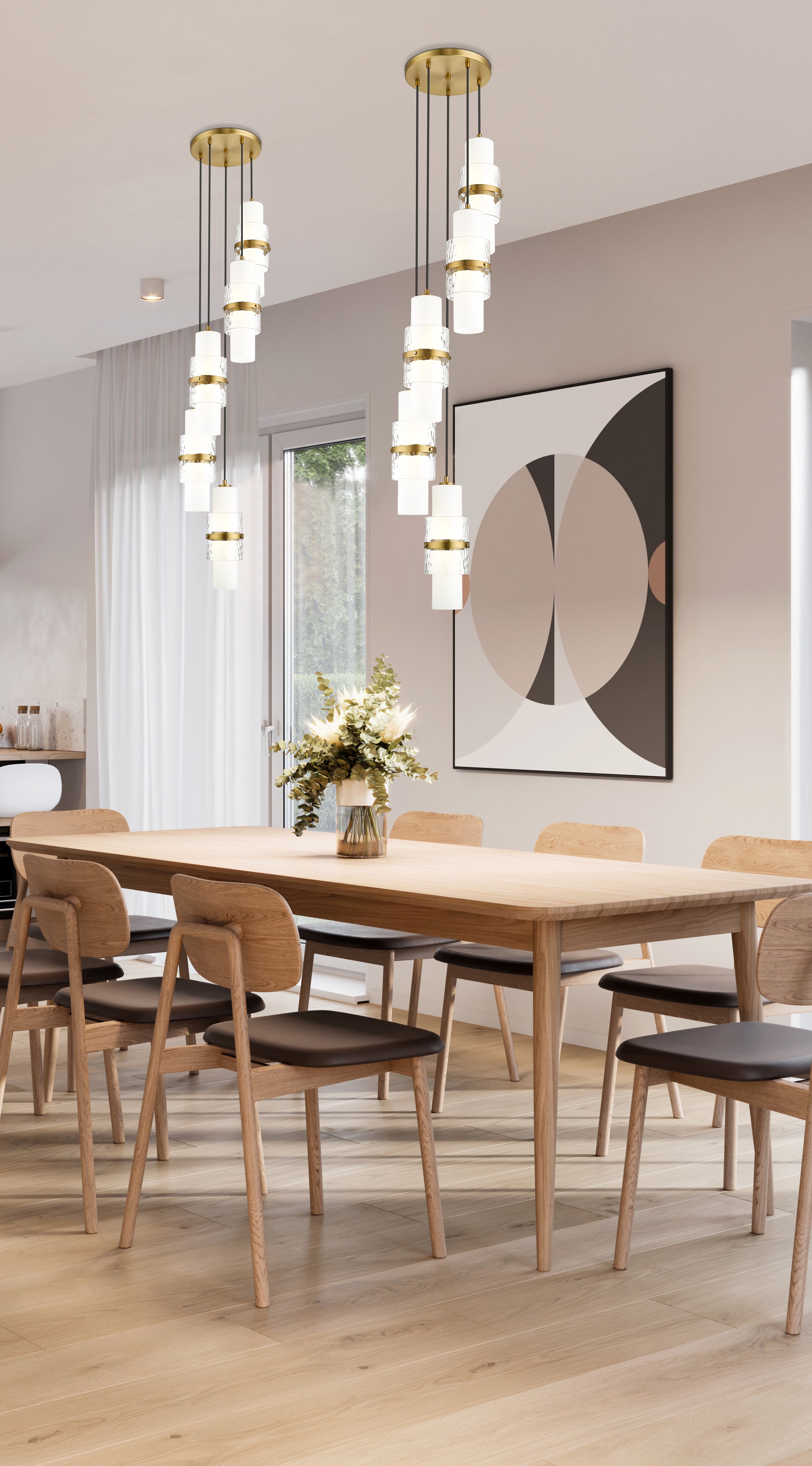 Cayden 5 Light Chandelier Modern Gold