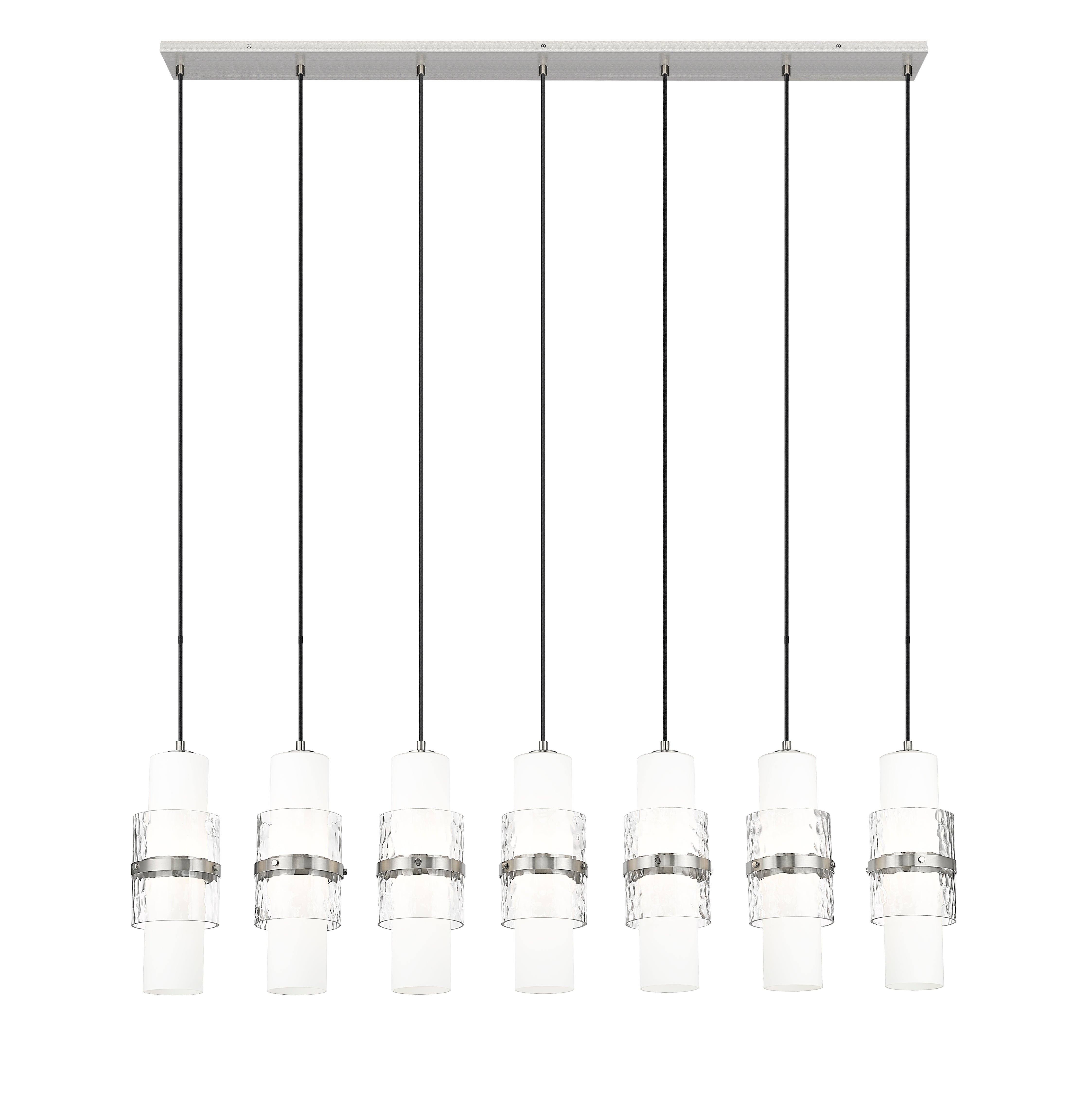 Cayden 7 Light Linear Chandelier Brushed Nickel