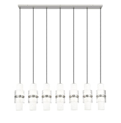 Cayden 7 Light Linear Chandelier Brushed Nickel