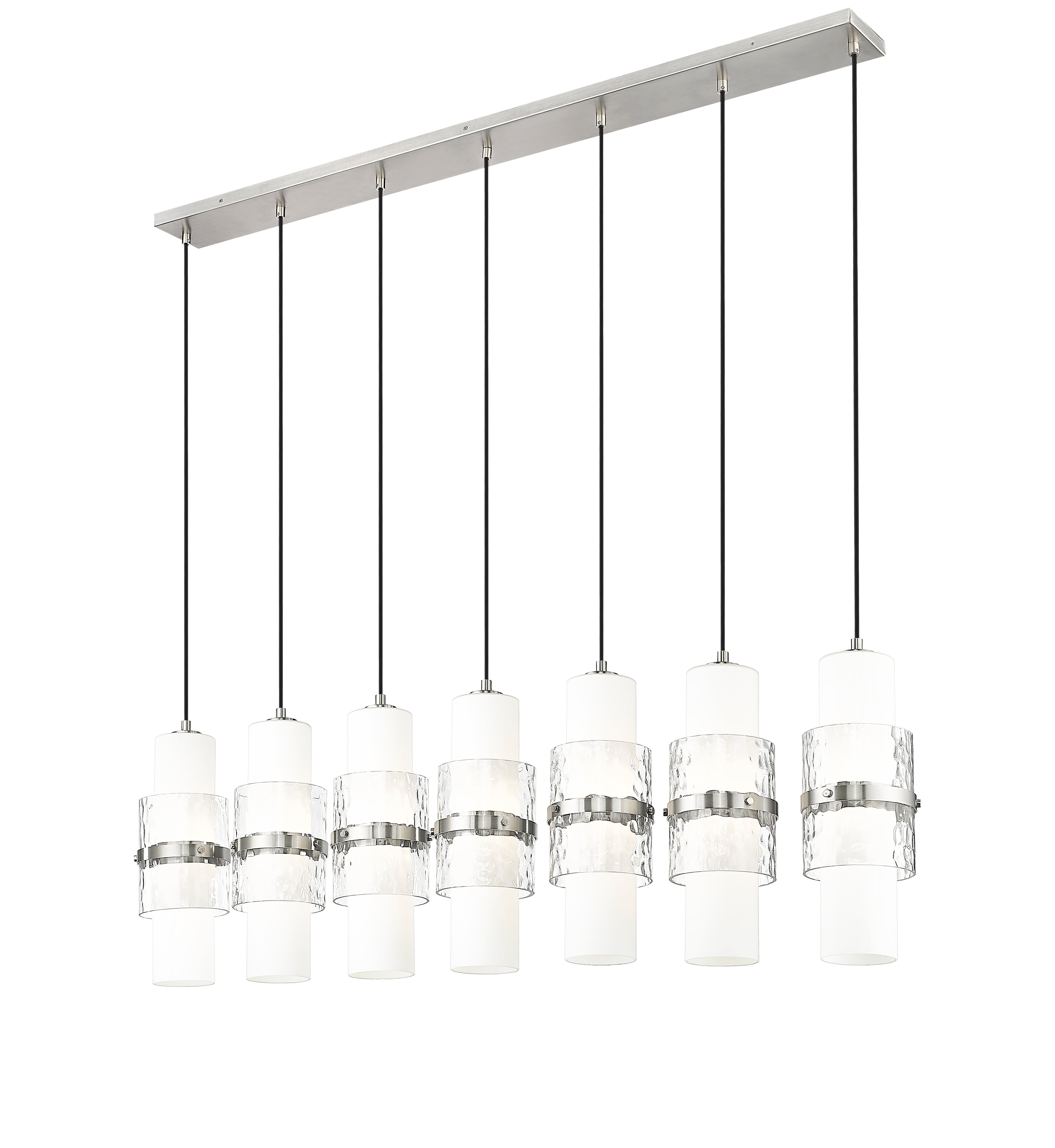 Cayden 7 Light Linear Chandelier Brushed Nickel