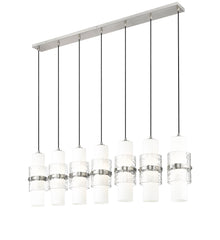 Cayden 7 Light Linear Chandelier Brushed Nickel