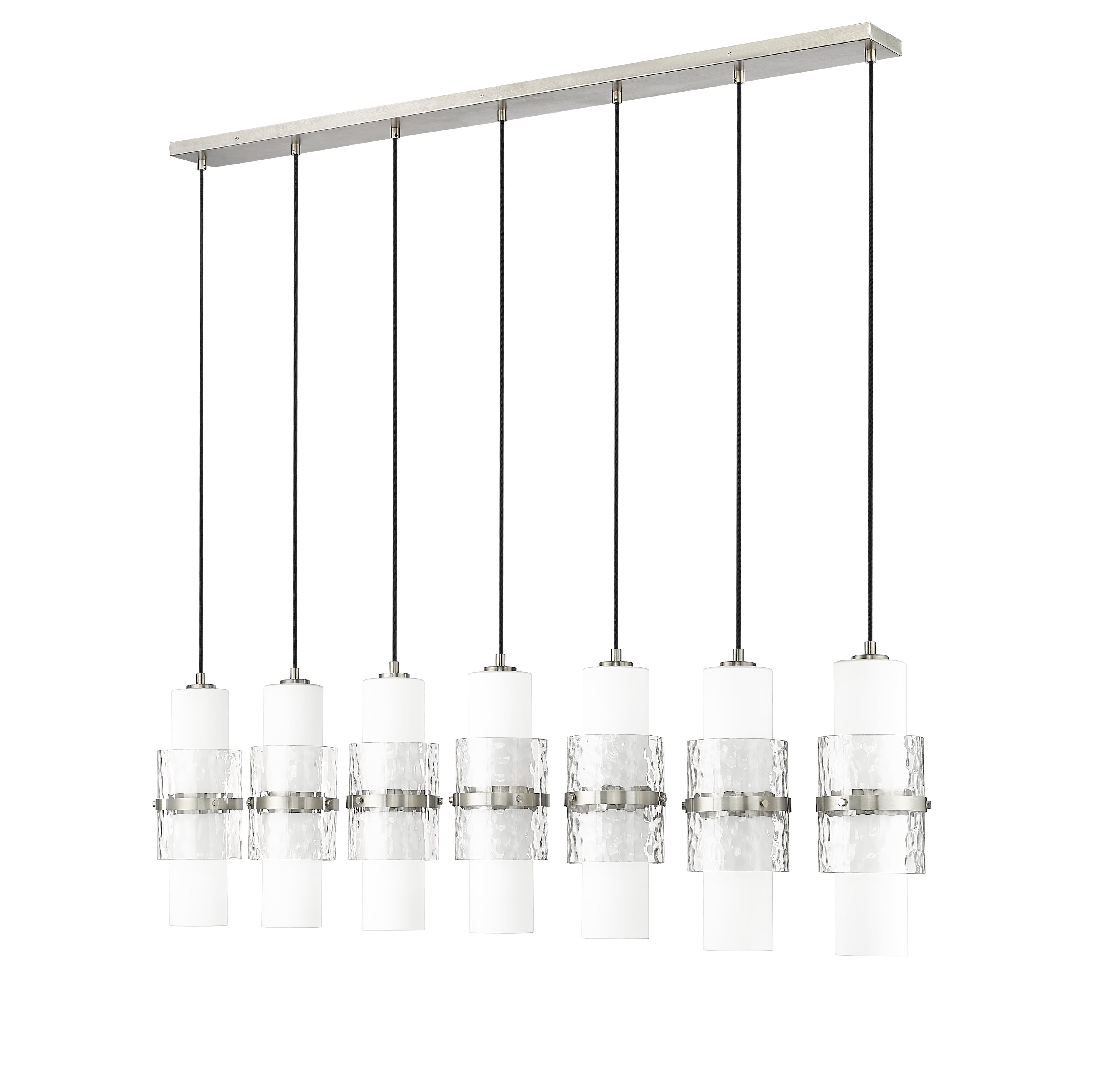 Cayden 7 Light Linear Chandelier Brushed Nickel