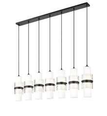 Cayden 7 Light Linear Chandelier Matte Black