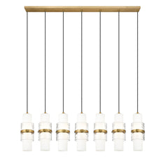 Cayden 7 Light Linear Chandelier Modern Gold