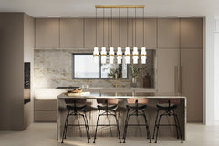 Cayden 7 Light Linear Chandelier Modern Gold
