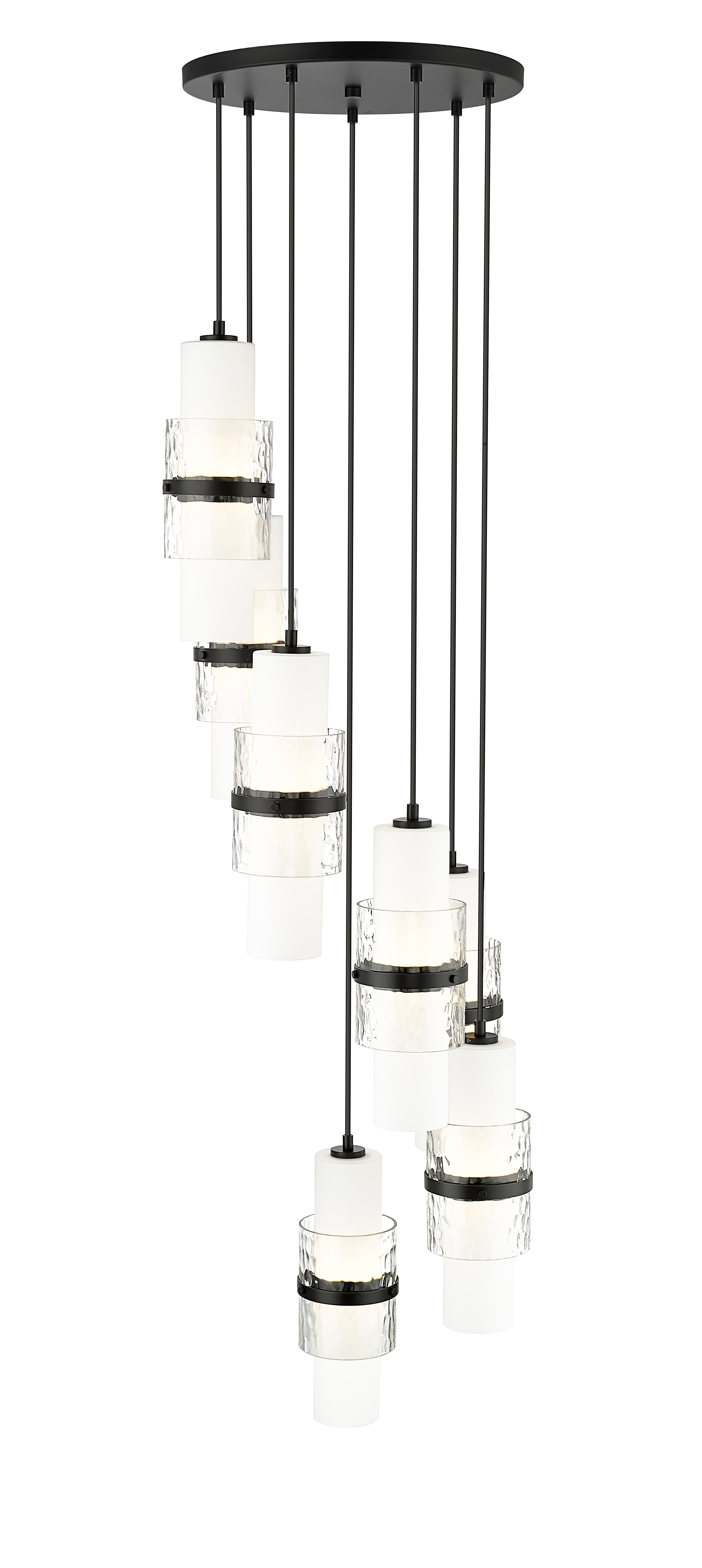 Cayden 7 Light Chandelier Matte Black