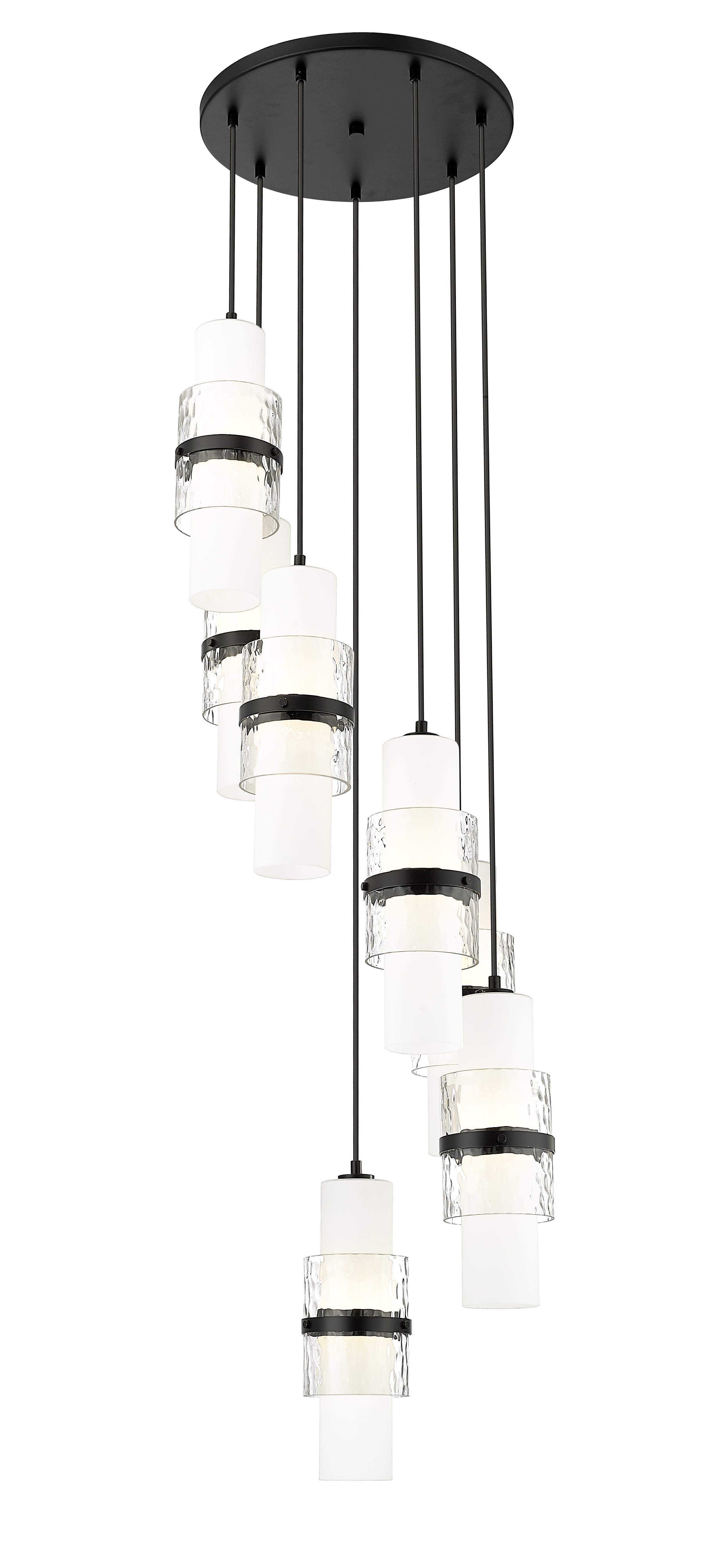 Cayden 7 Light Chandelier Matte Black