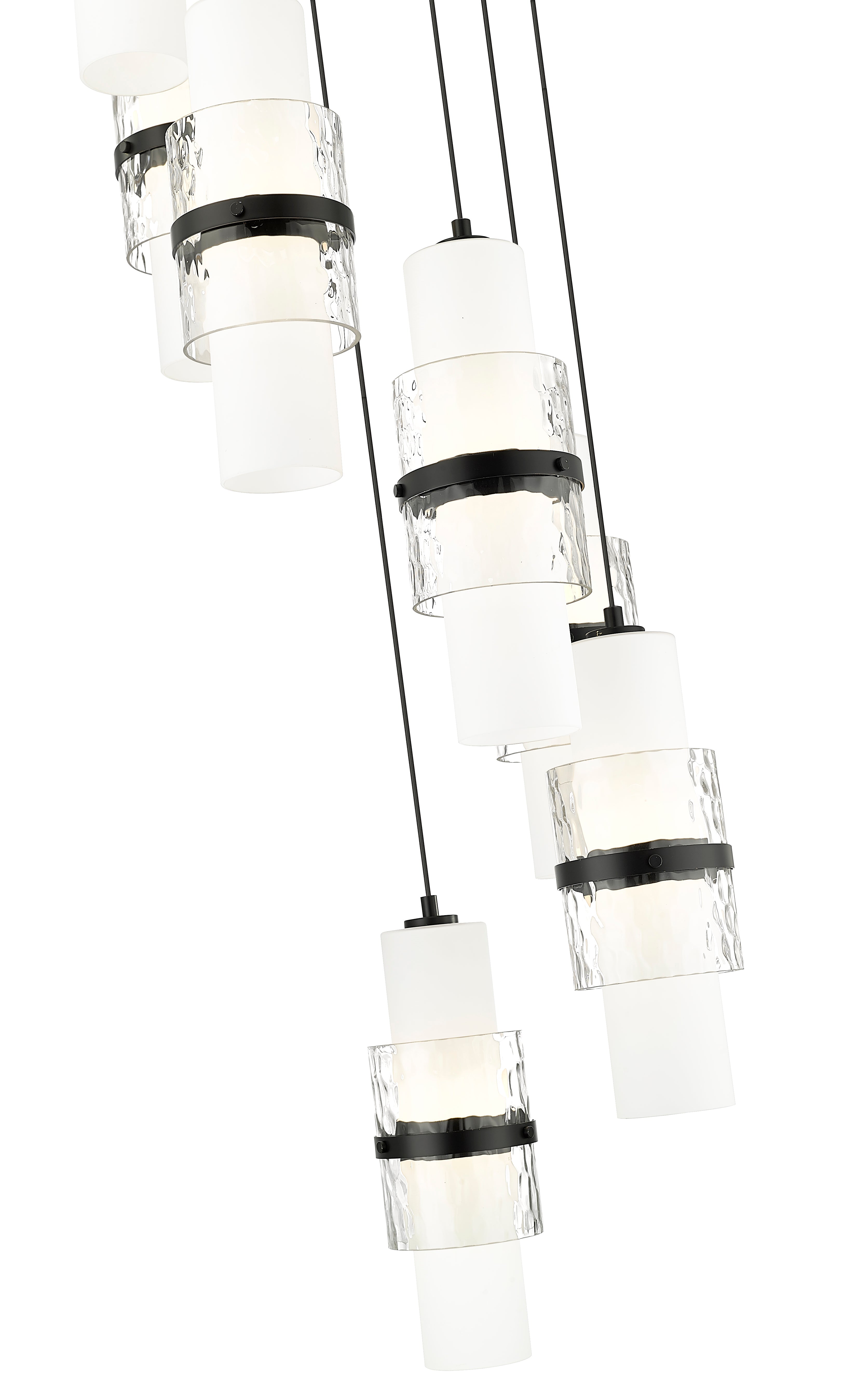 Cayden 7 Light Chandelier Matte Black