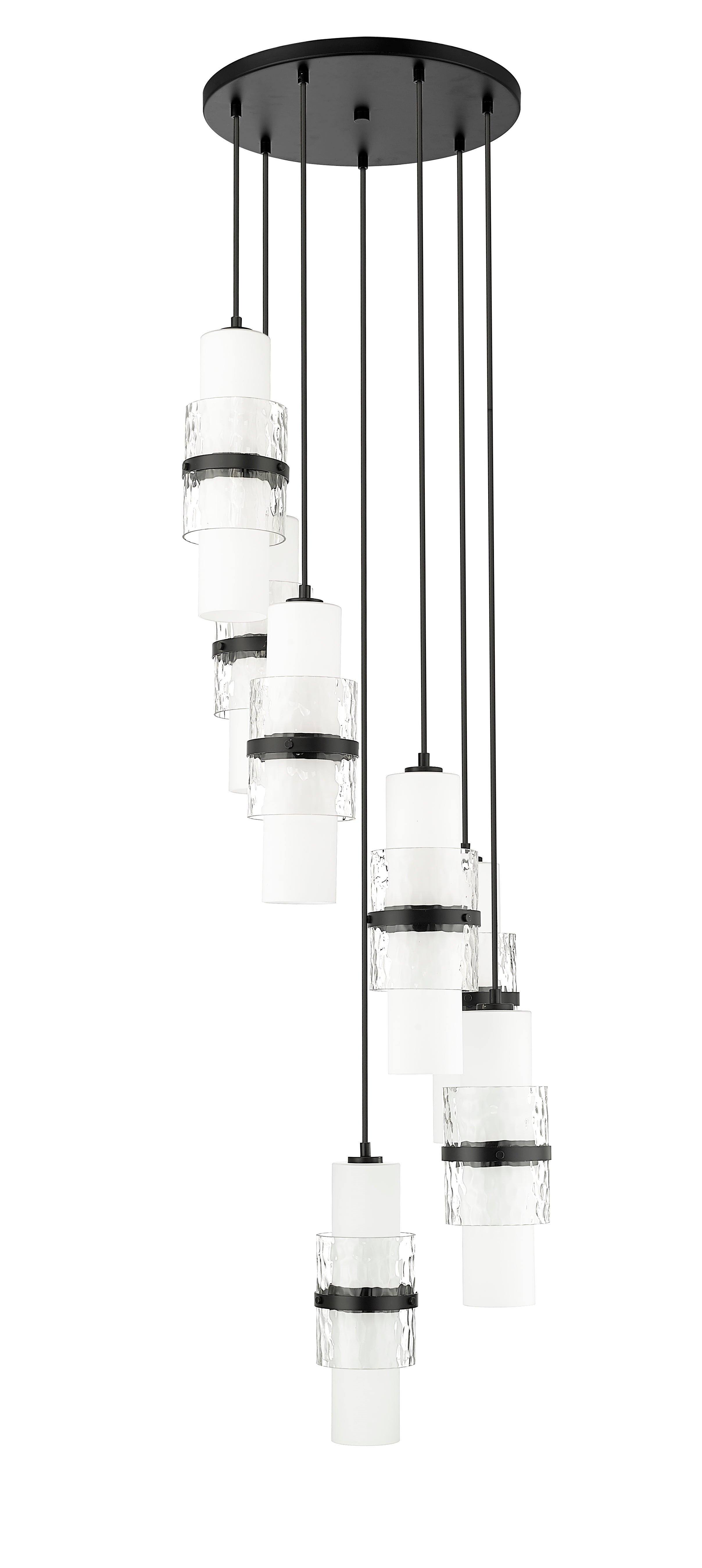 Cayden 7 Light Chandelier Matte Black