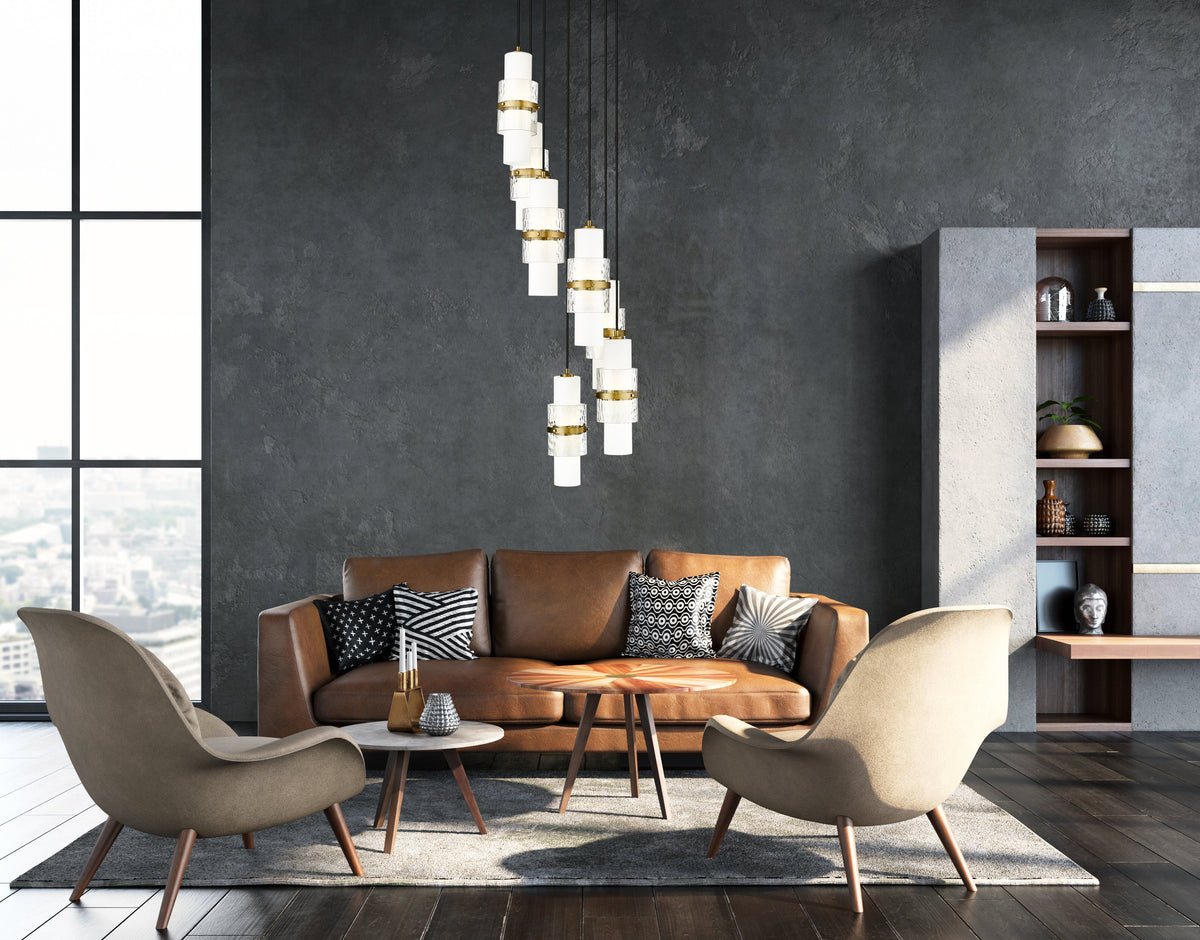 Cayden 7 Light Chandelier Modern Gold