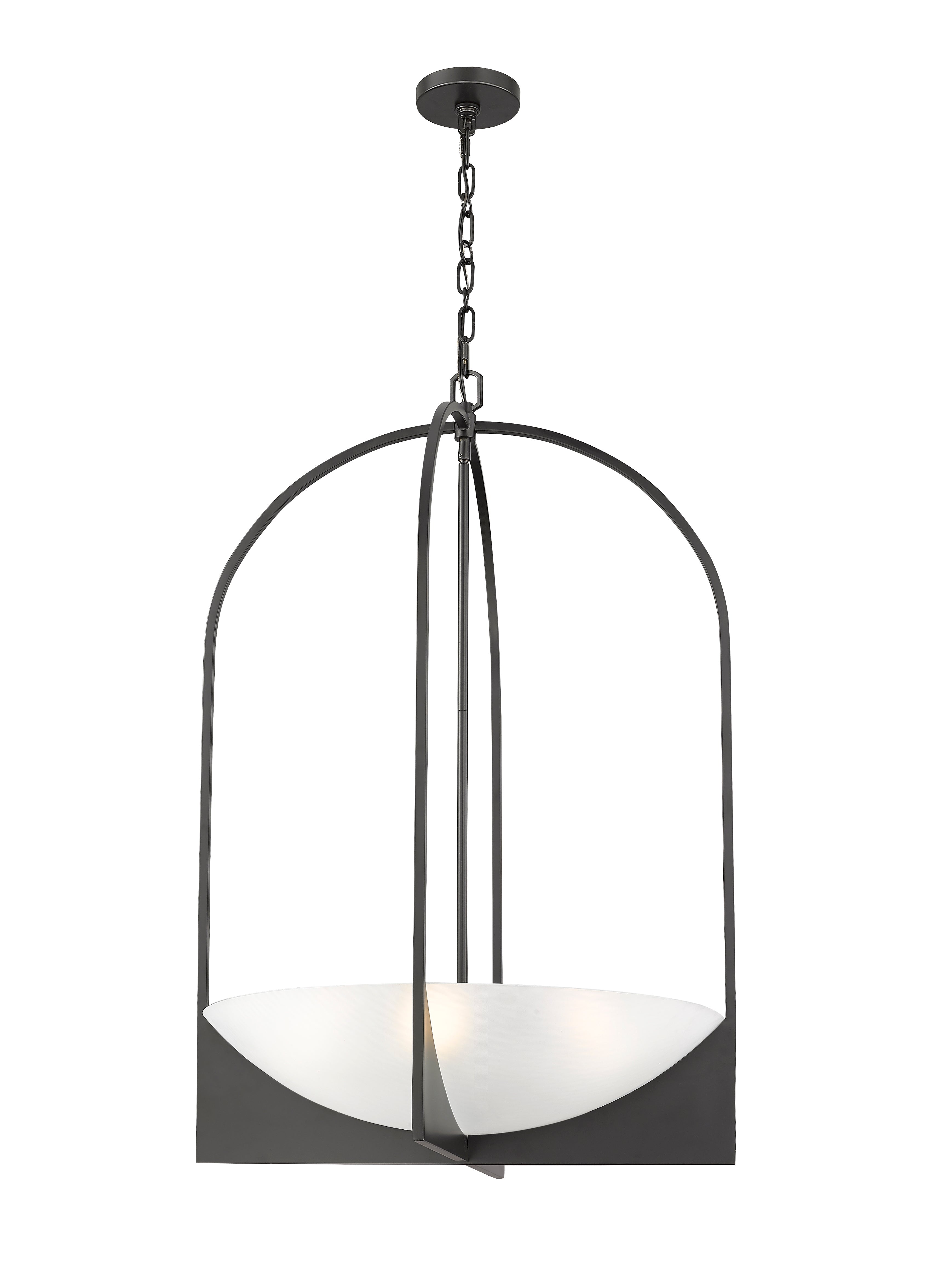 Devon 6 Light Chandelier Matte Black