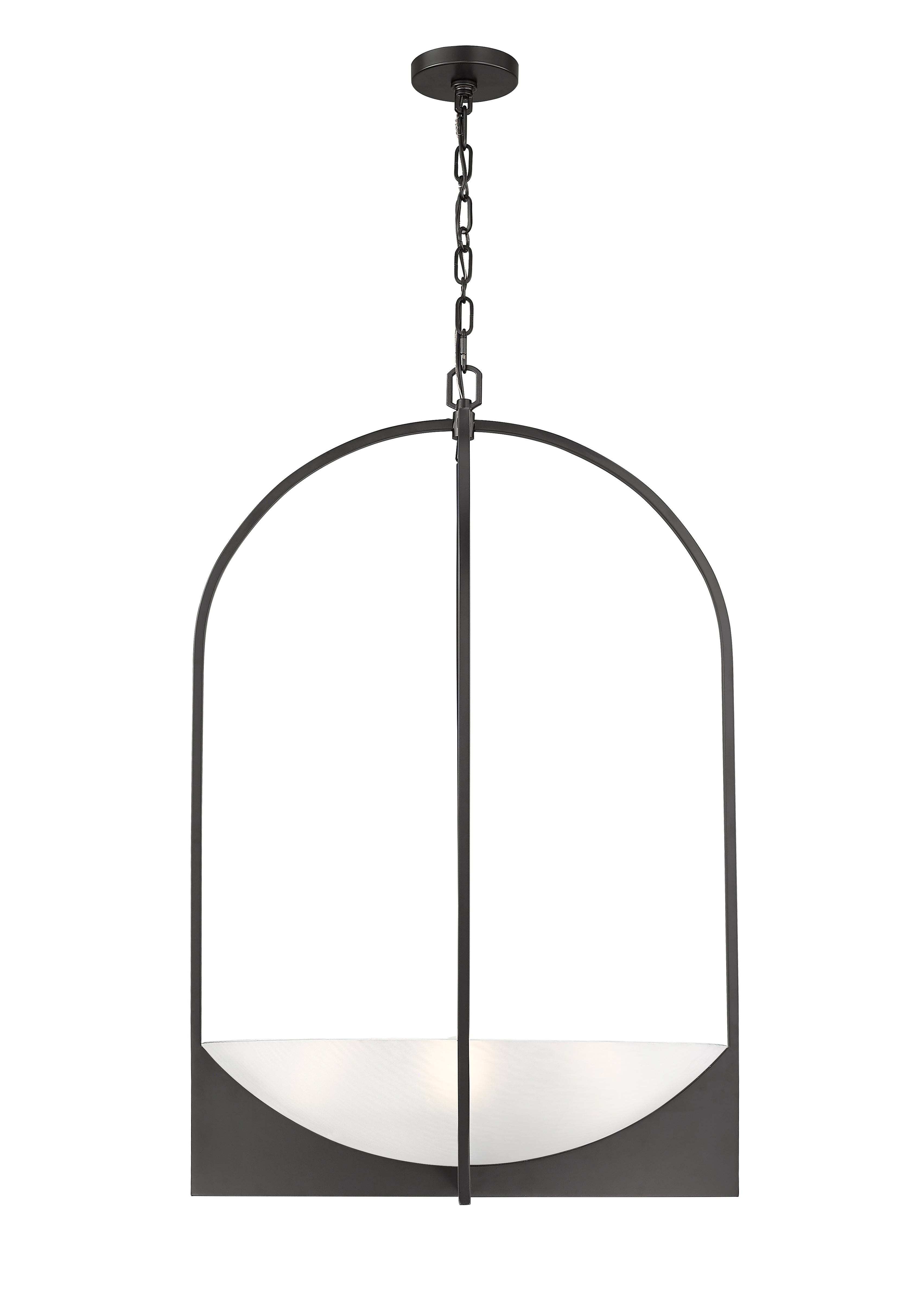 Devon 6 Light Chandelier Matte Black