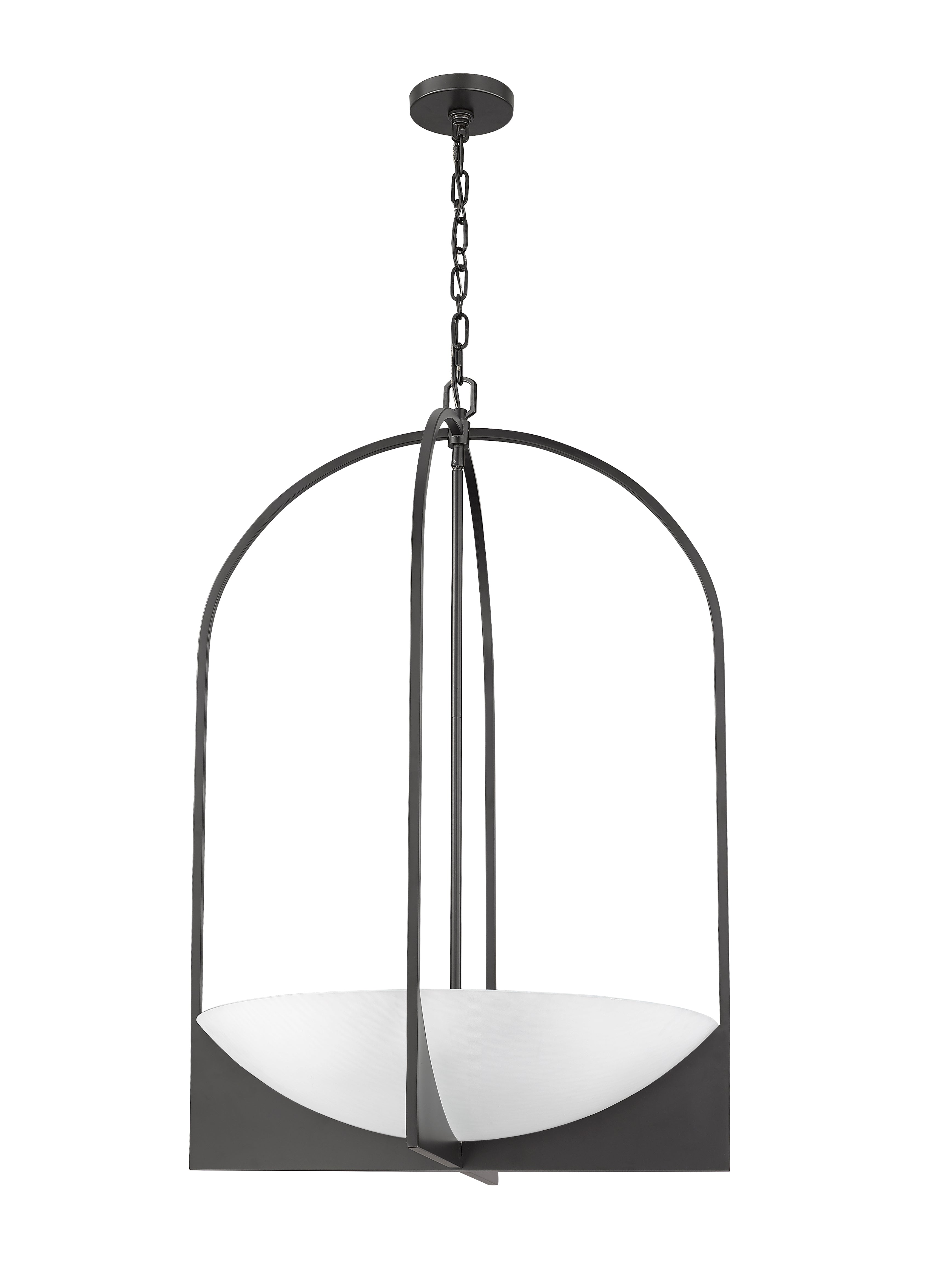 Devon 6 Light Chandelier Matte Black
