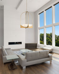 Devon 8 Light Chandelier Modern Gold