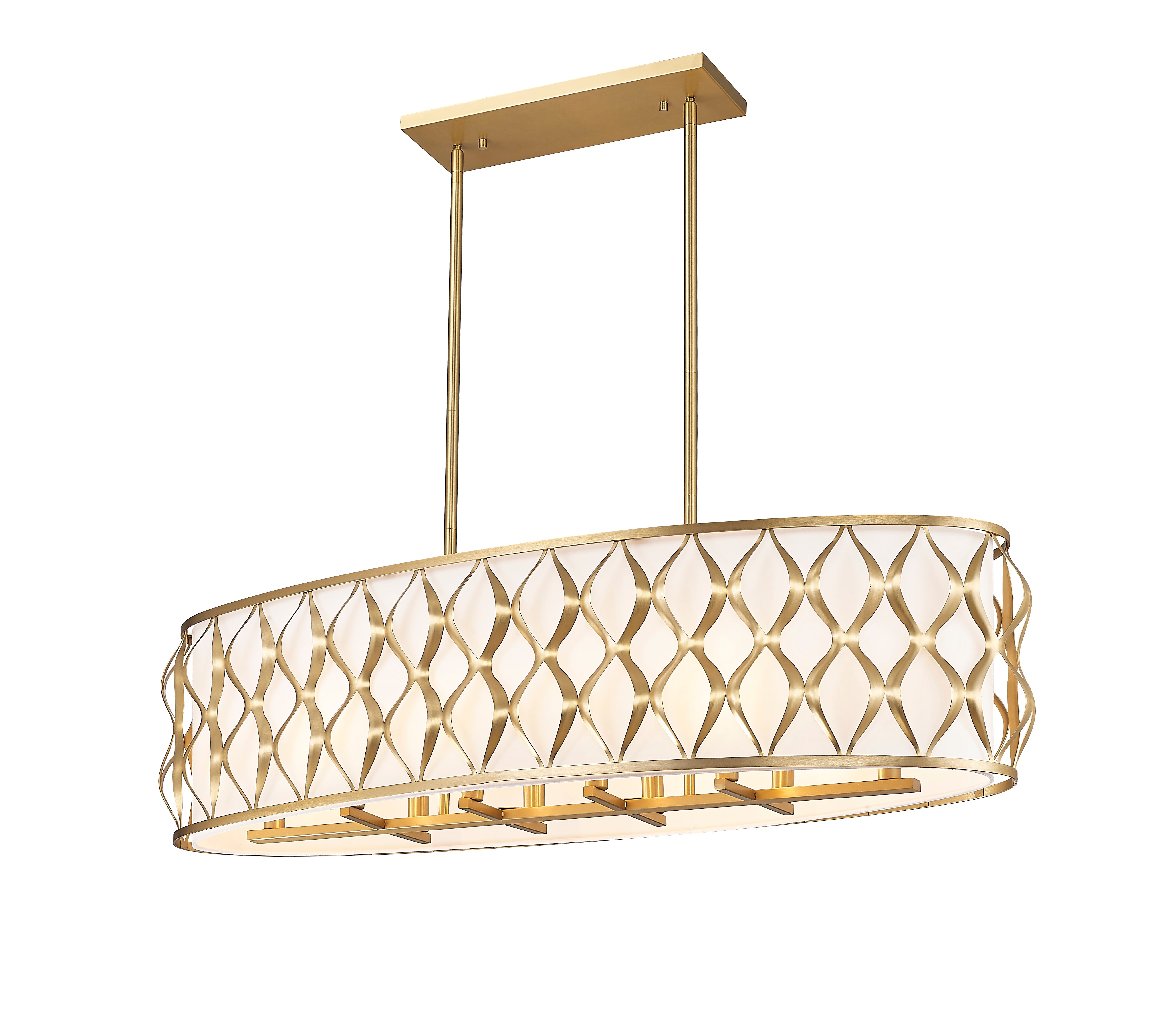 Harden 10 Light Linear Chandelier Modern Gold