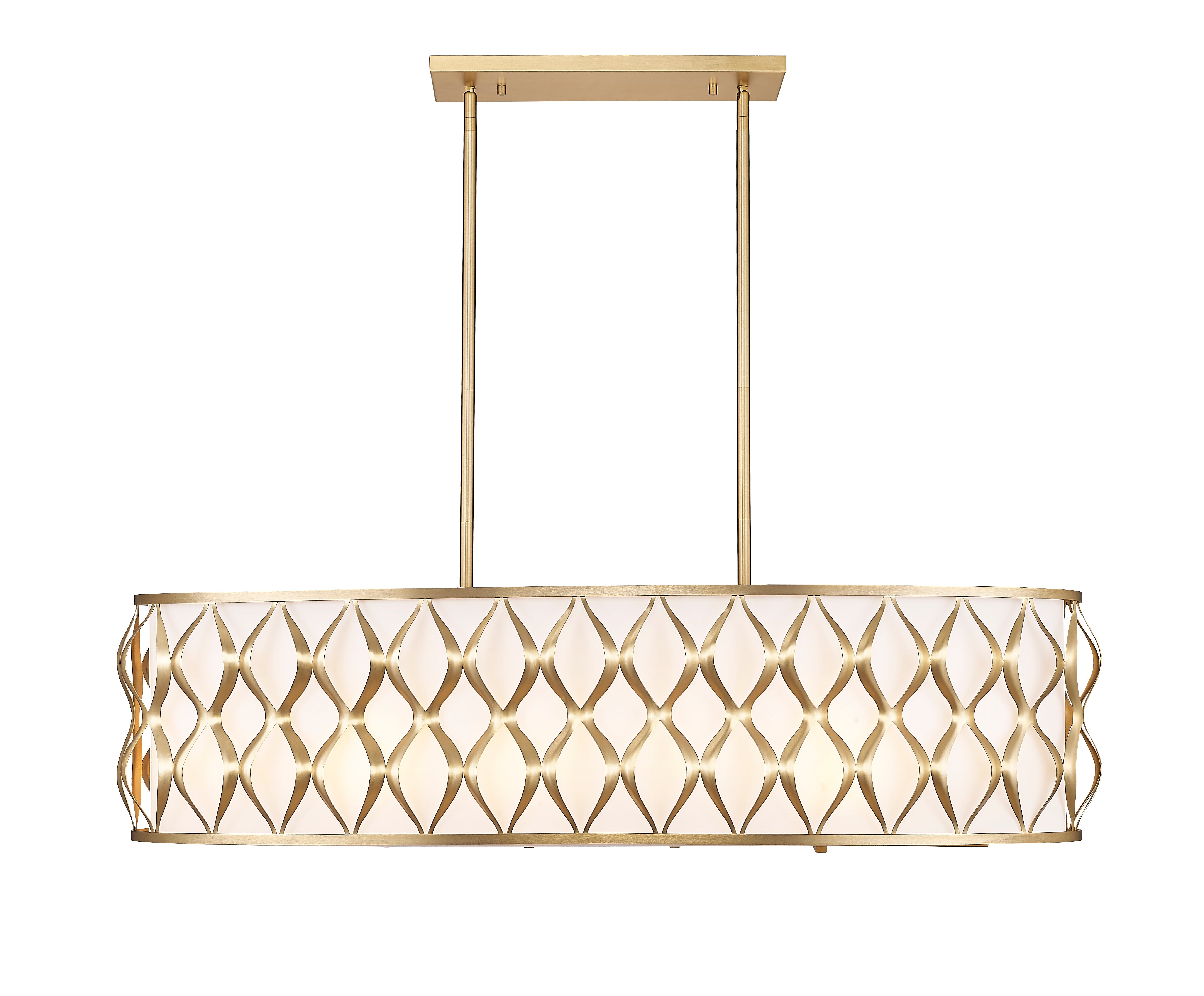 Harden 10 Light Linear Chandelier Modern Gold