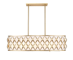 Harden 10 Light Linear Chandelier Modern Gold