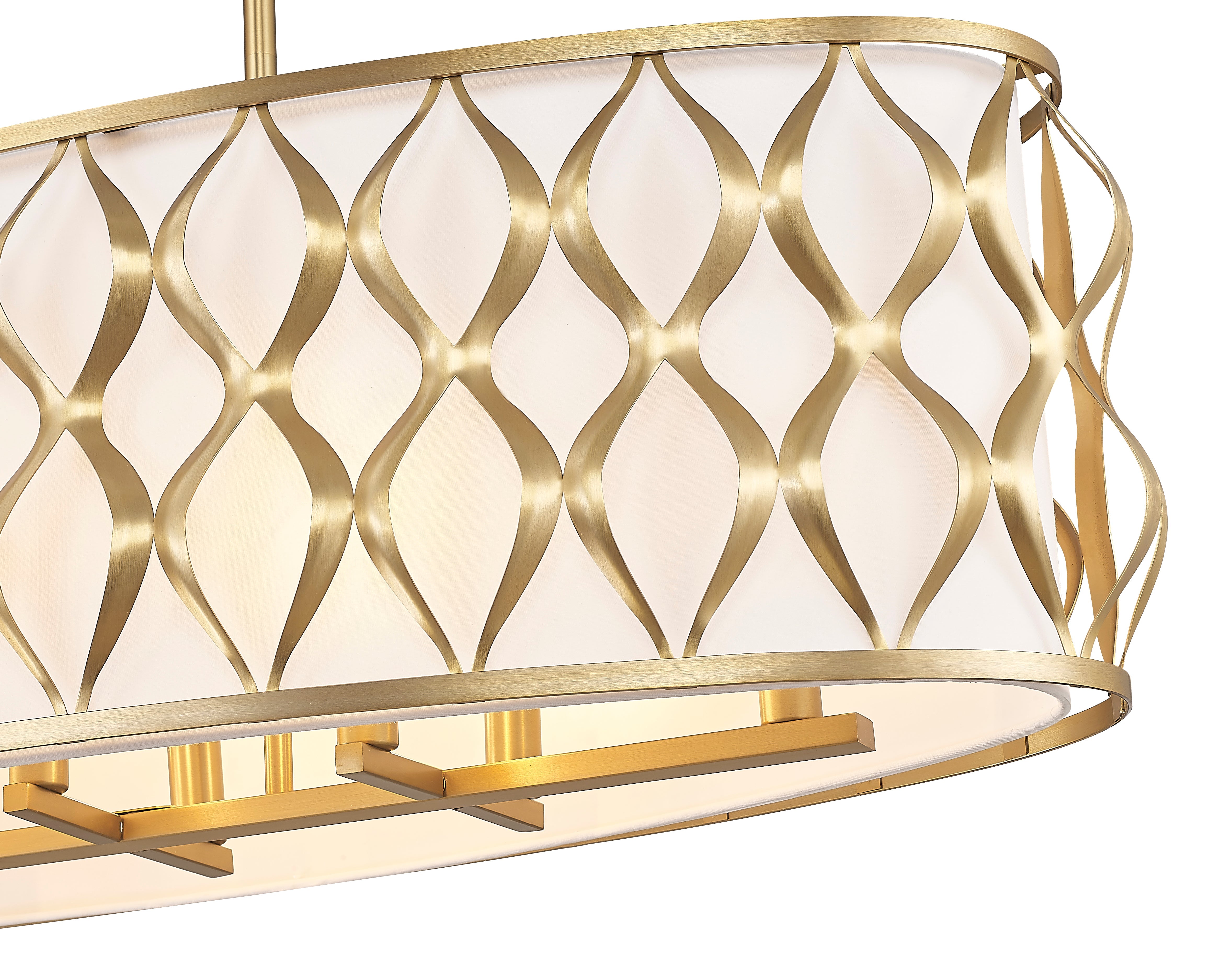 Harden 10 Light Linear Chandelier Modern Gold