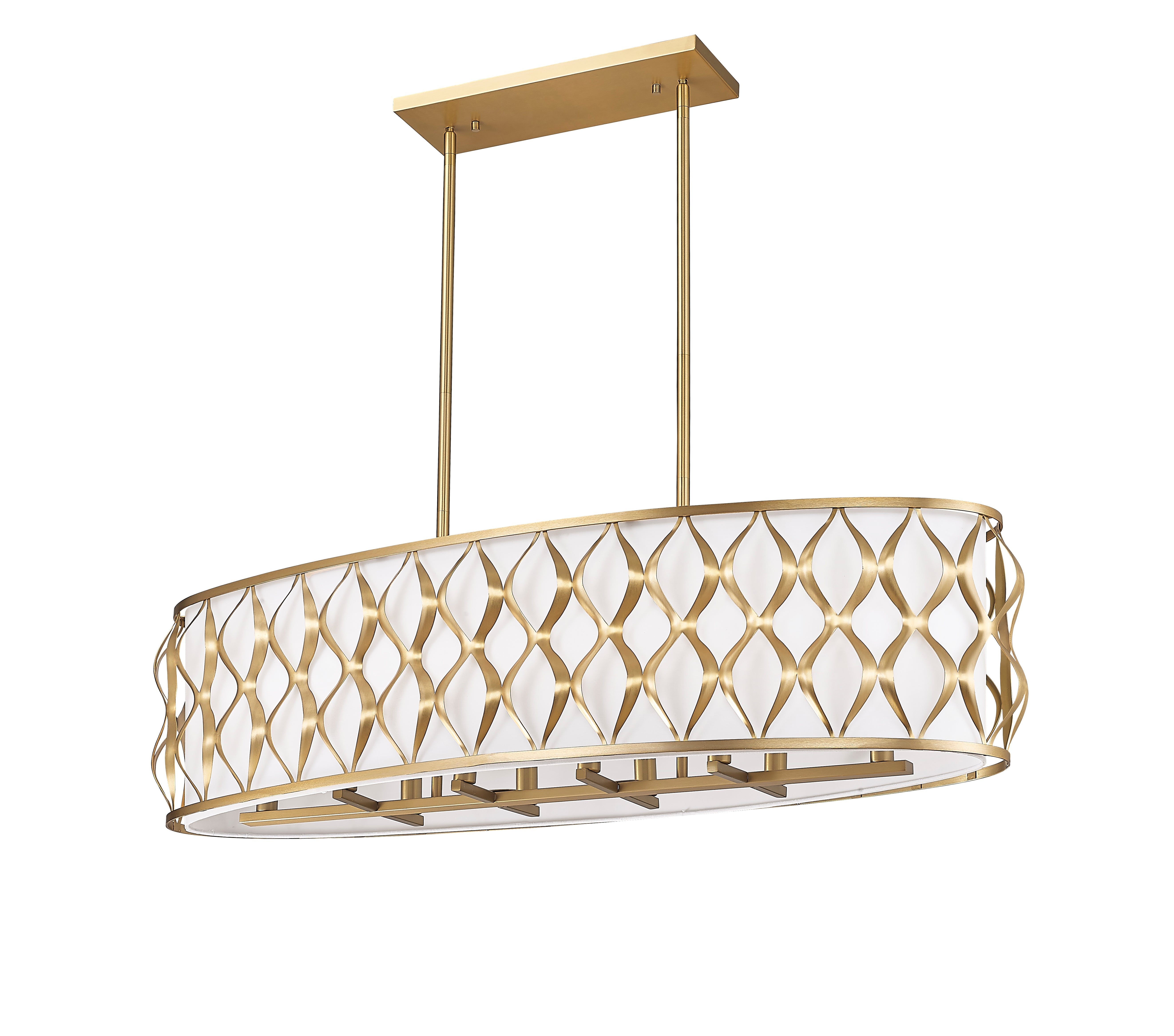 Harden 10 Light Linear Chandelier Modern Gold